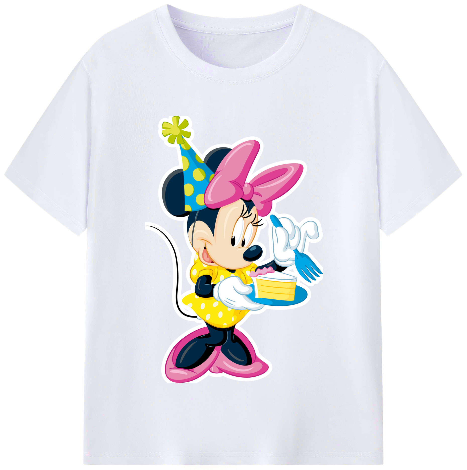 （画像用） ミッキーマウス Mickey Mouse レディースカジュアルプリントTシャツ（綿100％）