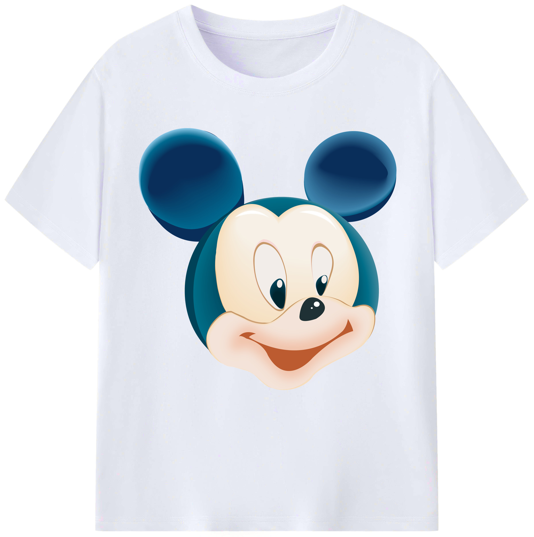 （画像用） ミッキーマウス Mickey Mouse レディースカジュアルプリントTシャツ（綿100％）