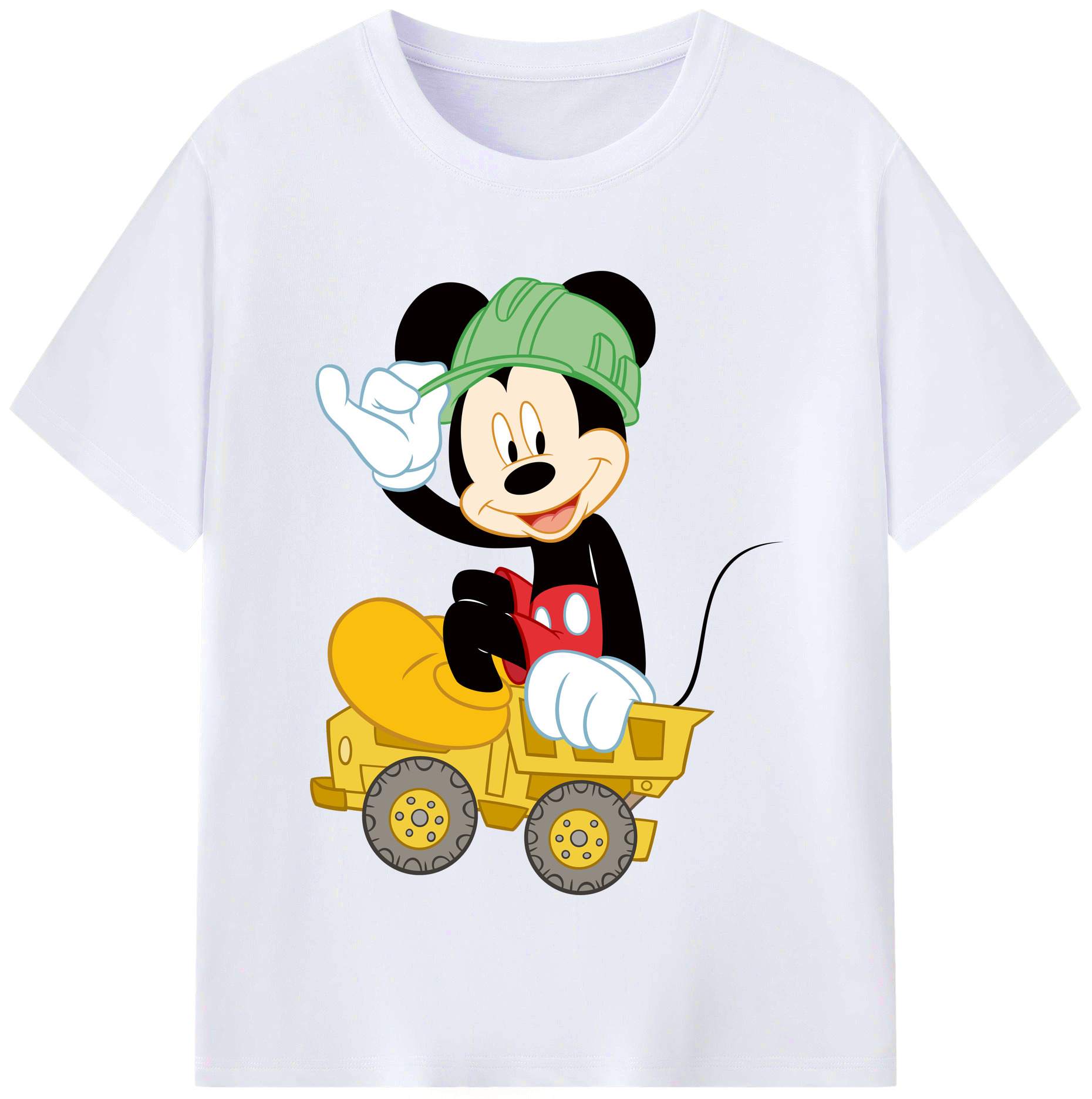 （画像用） ミッキーマウス Mickey Mouse レディースカジュアルプリントTシャツ（綿100％）