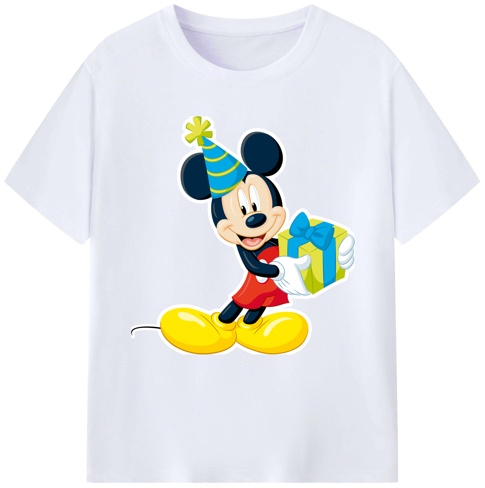 （画像用） ミッキーマウス Mickey Mouse レディースカジュアルプリントTシャツ（綿100％）