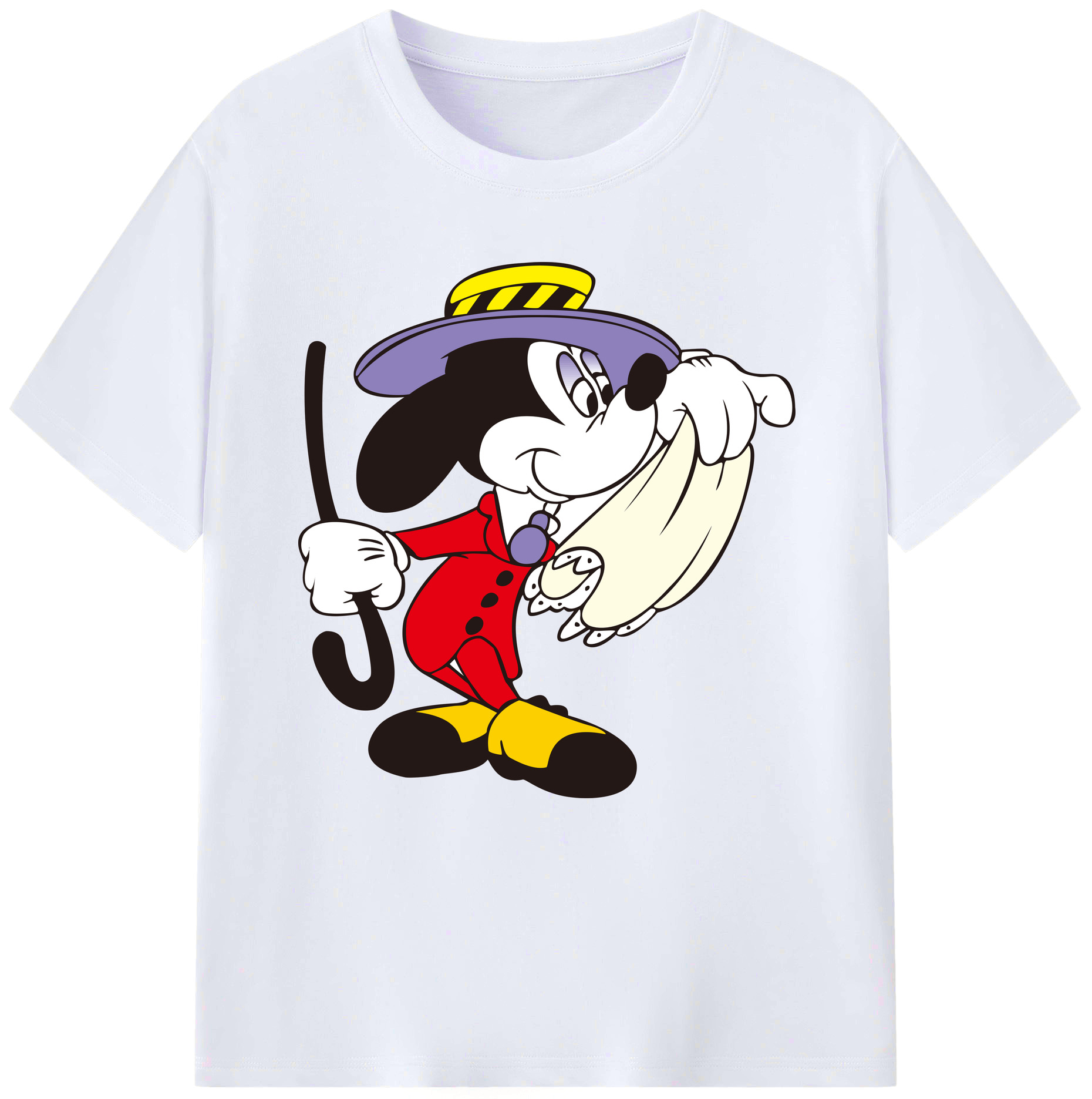 （画像用） ミッキーマウス Mickey Mouse レディースカジュアルプリントTシャツ（綿100％）