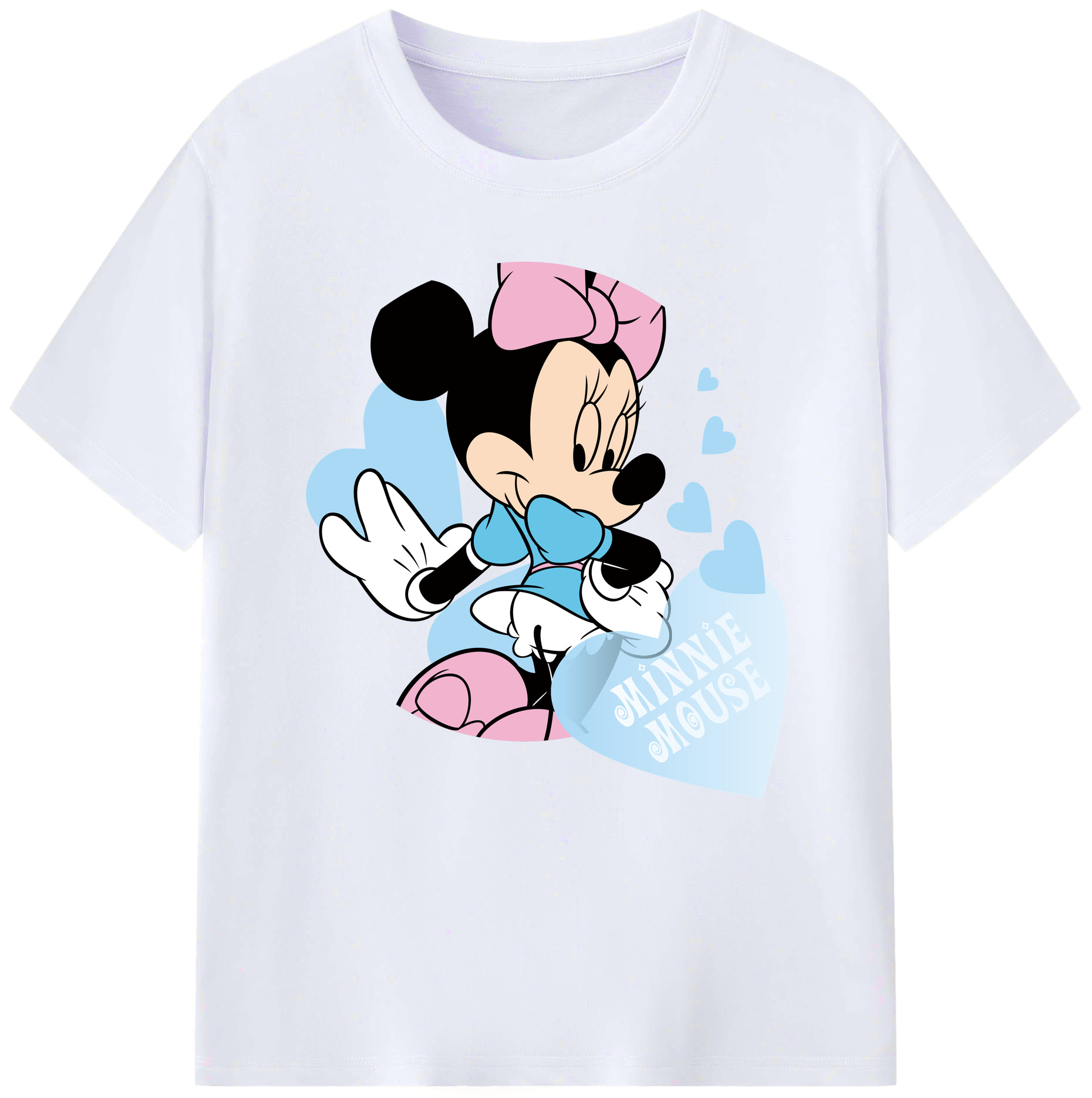（画像用） ミッキーマウス Mickey Mouse レディースカジュアルプリントTシャツ（綿100％）