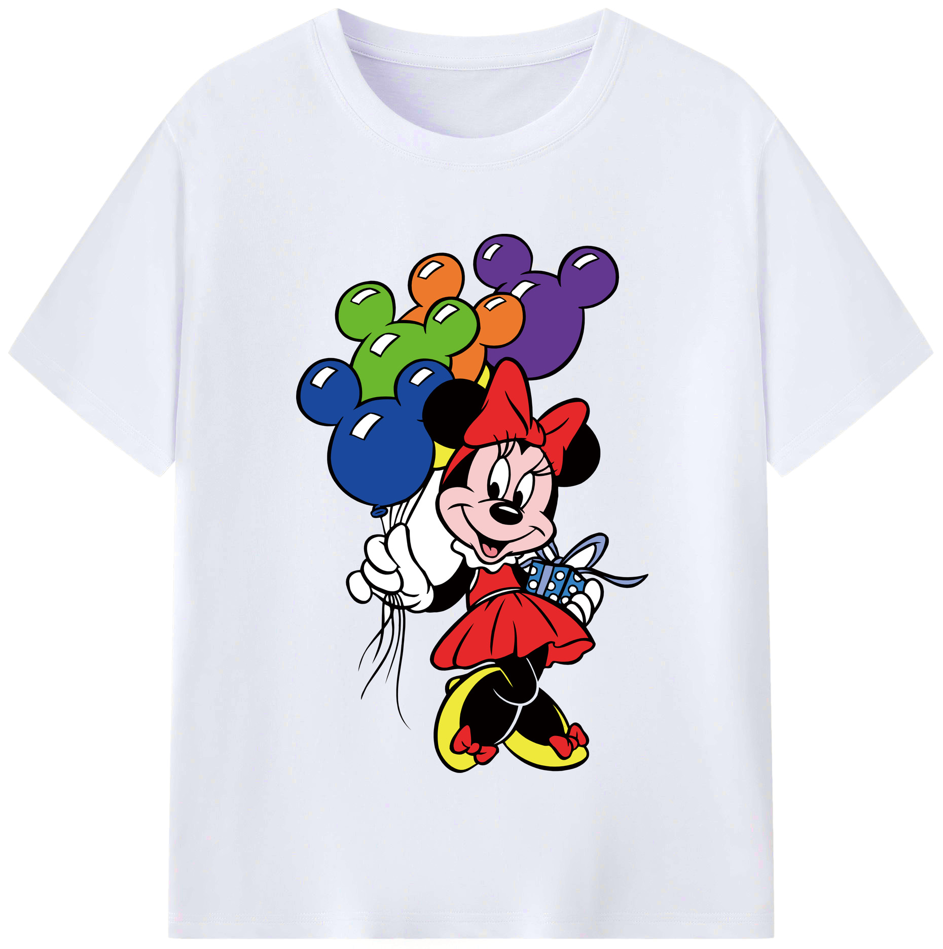 （画像用） ミッキーマウス Mickey Mouse レディースカジュアルプリントTシャツ（綿100％）
