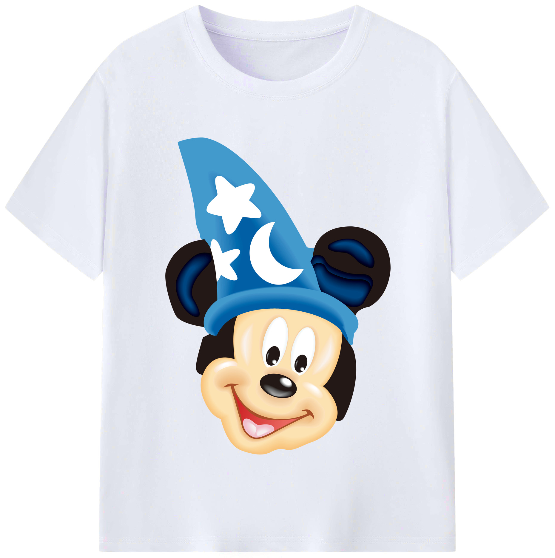（画像用） ミッキーマウス Mickey Mouse レディースカジュアルプリントTシャツ（綿100％）