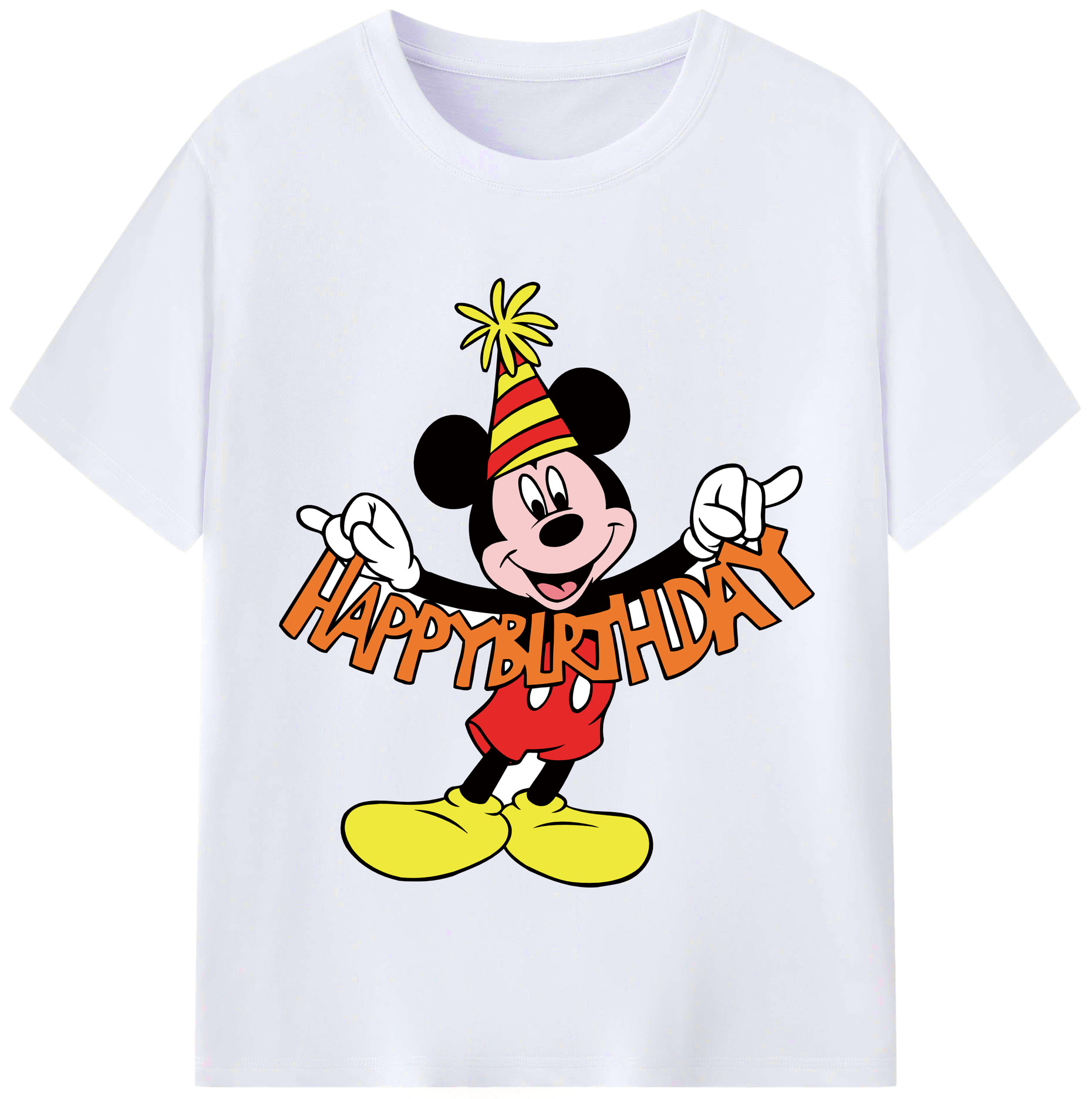 （画像用） ミッキーマウス Mickey Mouse レディースカジュアルプリントTシャツ（綿100％）