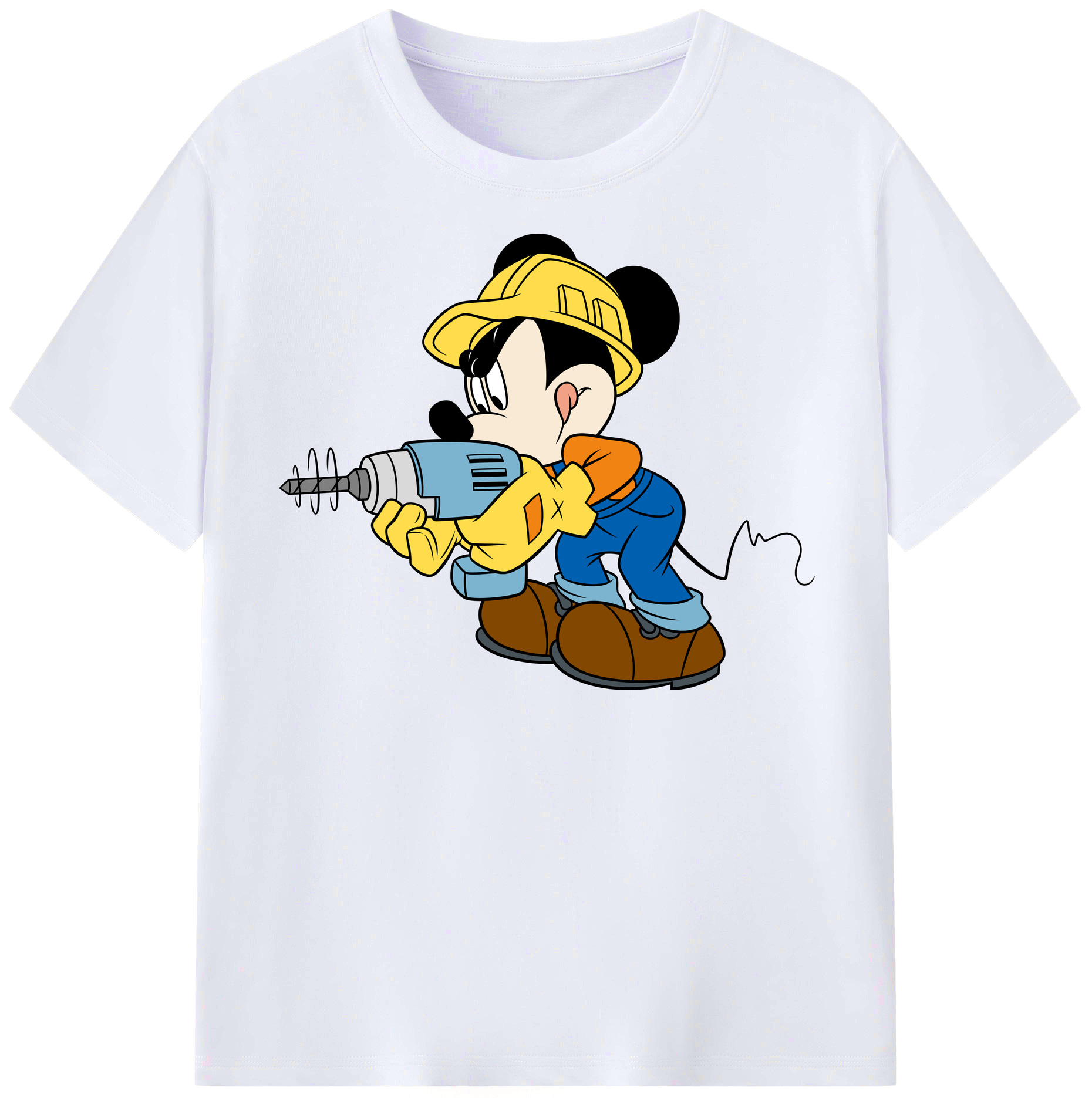 （画像用） ミッキーマウス Mickey Mouse レディースカジュアルプリントTシャツ（綿100％）
