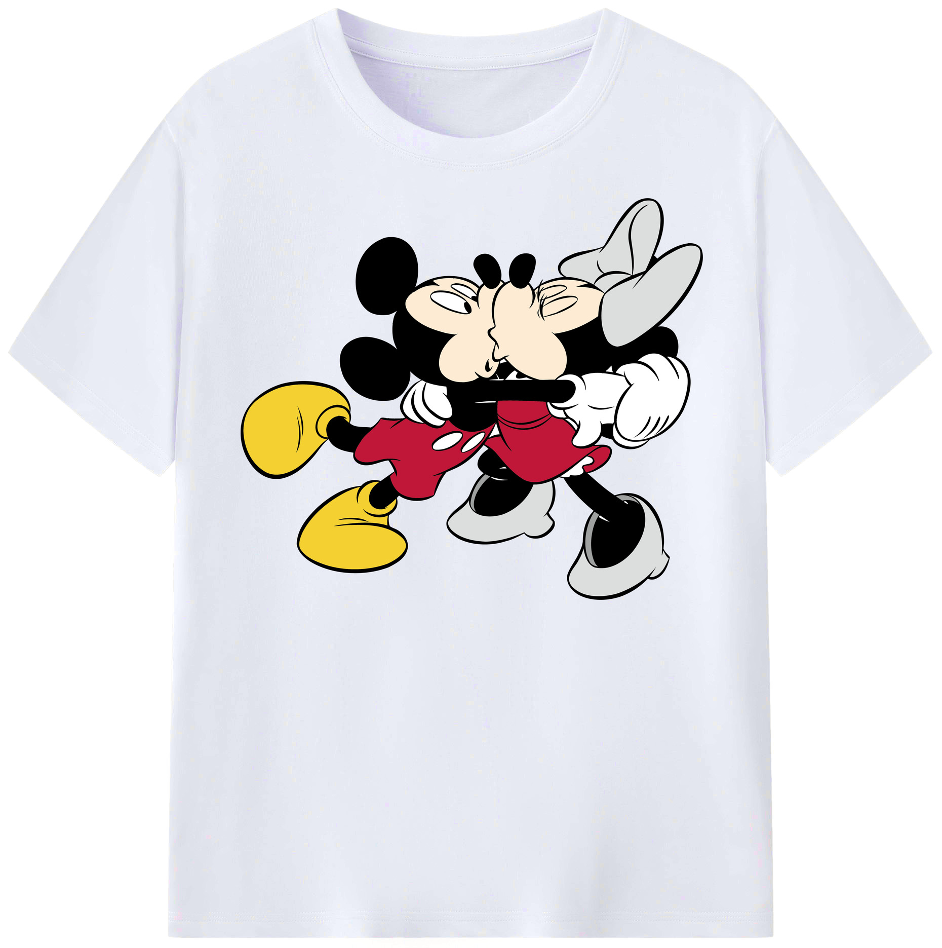 （画像用） ミッキーマウス Mickey Mouse レディースカジュアルプリントTシャツ（綿100％）