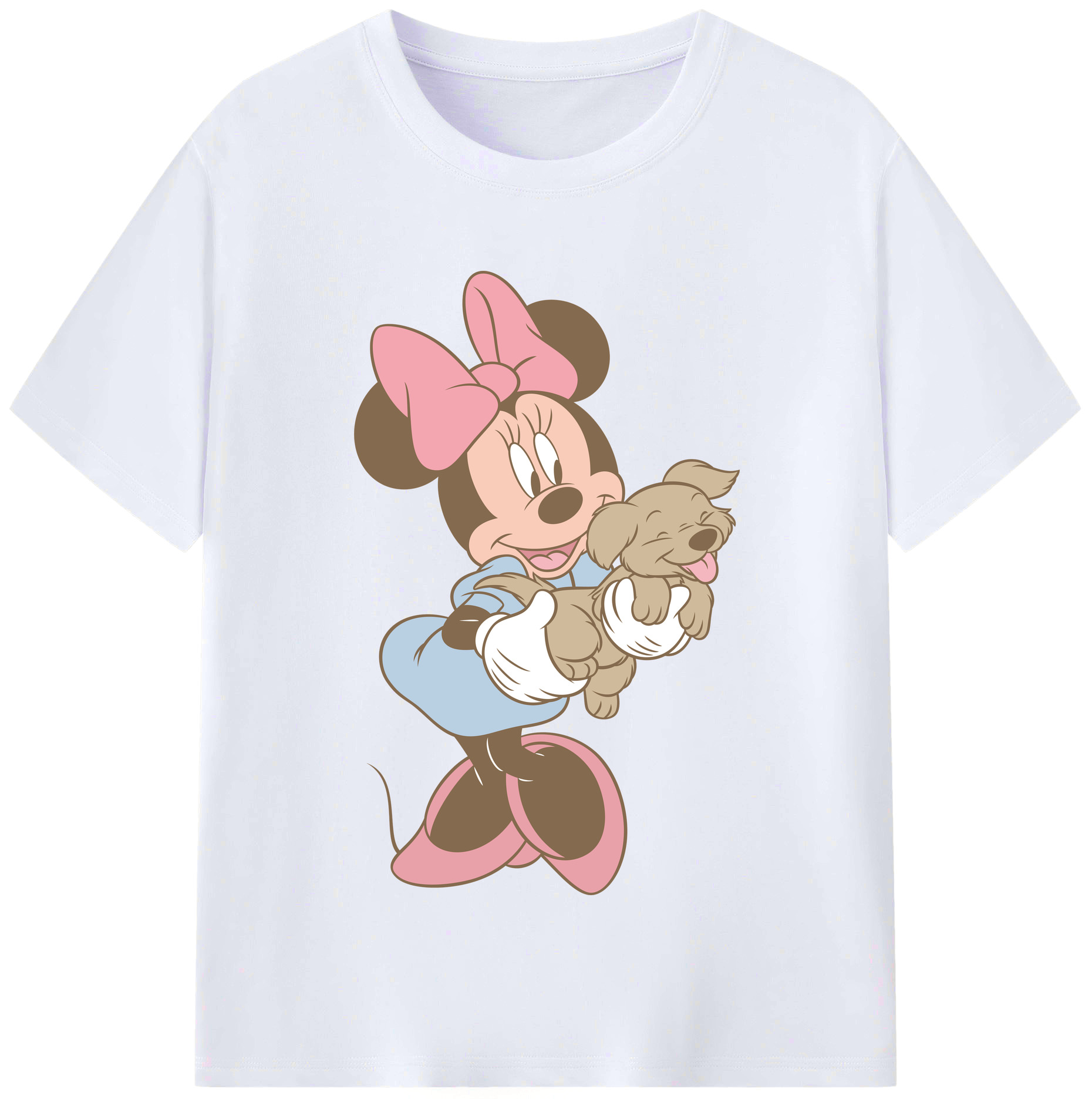（画像用） ミッキーマウス Mickey Mouse レディースカジュアルプリントTシャツ（綿100％）