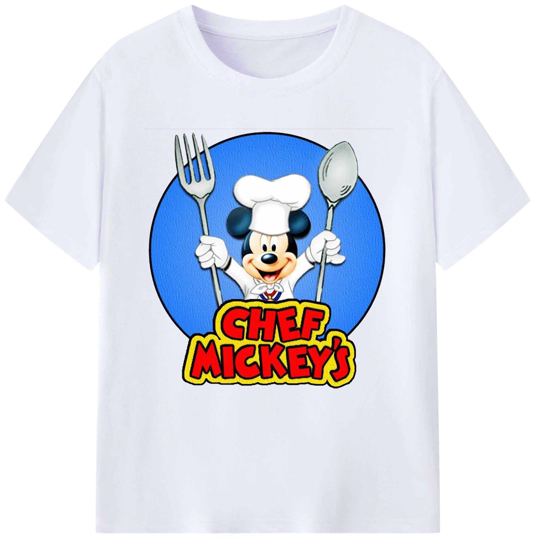 （画像用） ミッキーマウス Mickey Mouse レディースカジュアルプリントTシャツ（綿100％）