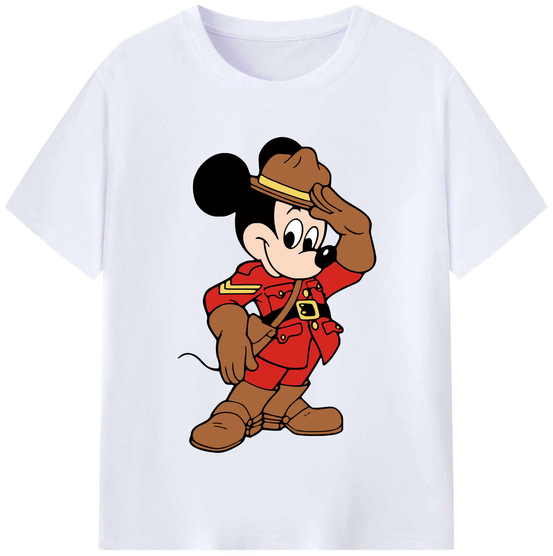 （画像用） ミッキーマウス Mickey Mouse レディースカジュアルプリントTシャツ（綿100％）