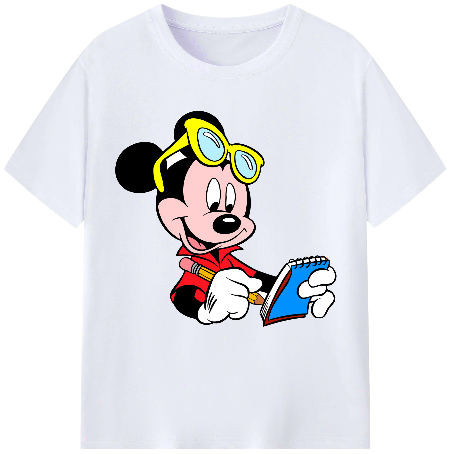 （画像用） ミッキーマウス Mickey Mouse レディースカジュアルプリントTシャツ（綿100％）