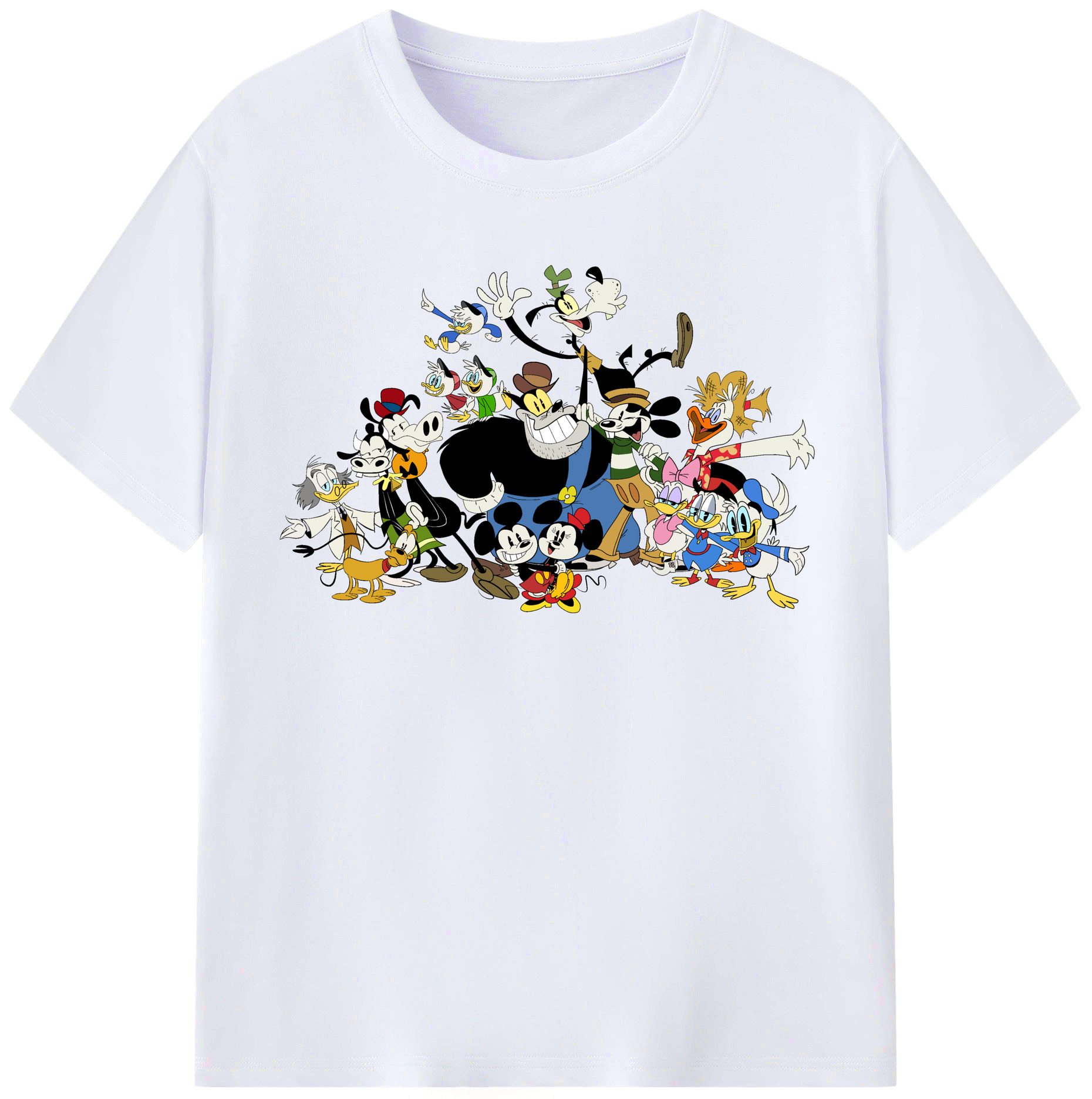 （画像用） ミッキーマウス Mickey Mouse レディースカジュアルプリントTシャツ（綿100％）