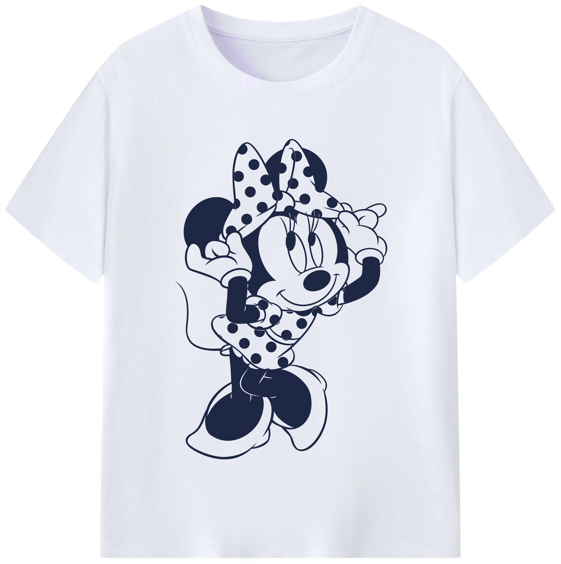 （画像用） ミッキーマウス Mickey Mouse レディースカジュアルプリントTシャツ（綿100％）
