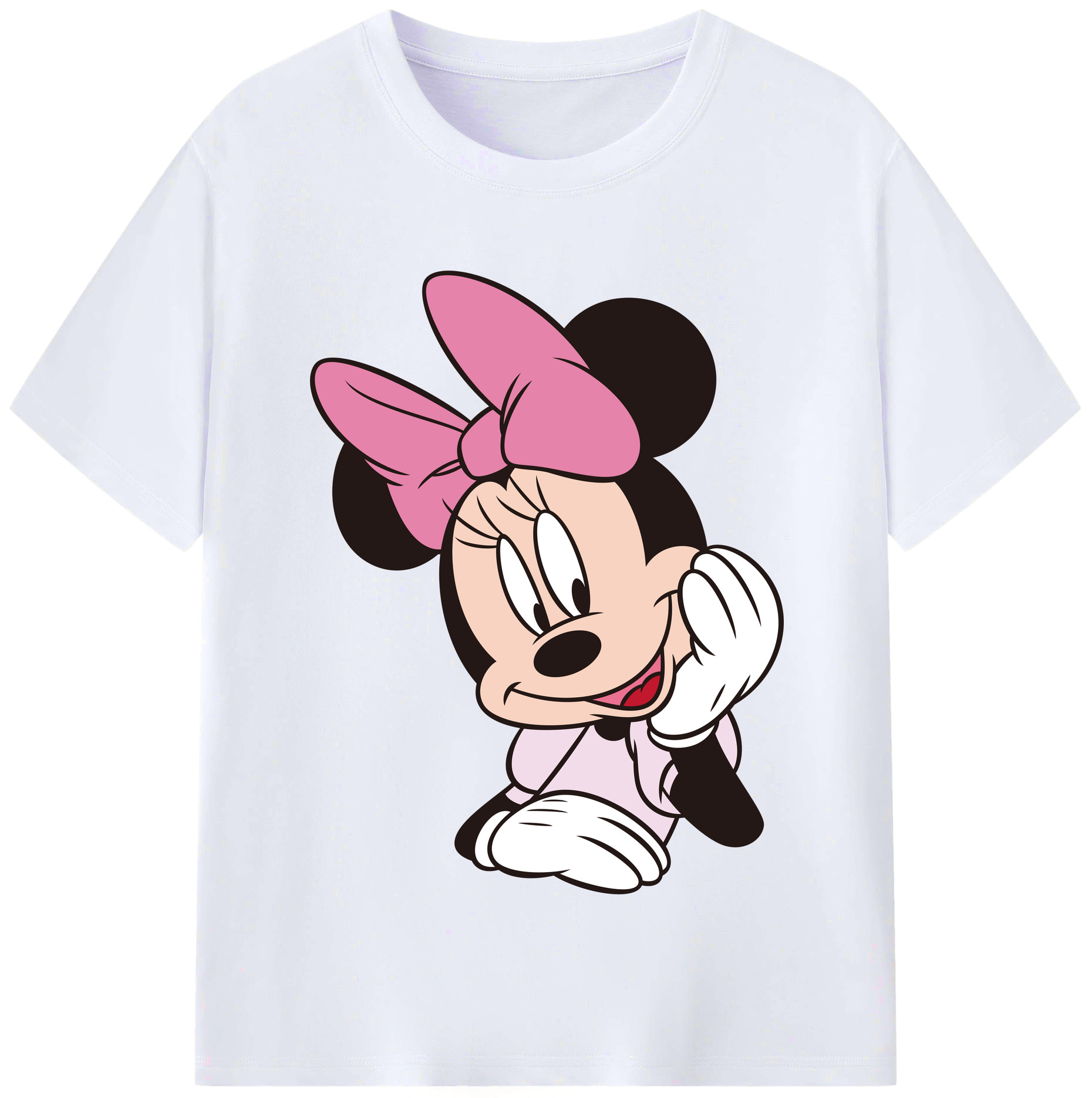 （画像用） ミッキーマウス Mickey Mouse レディースカジュアルプリントTシャツ（綿100％）