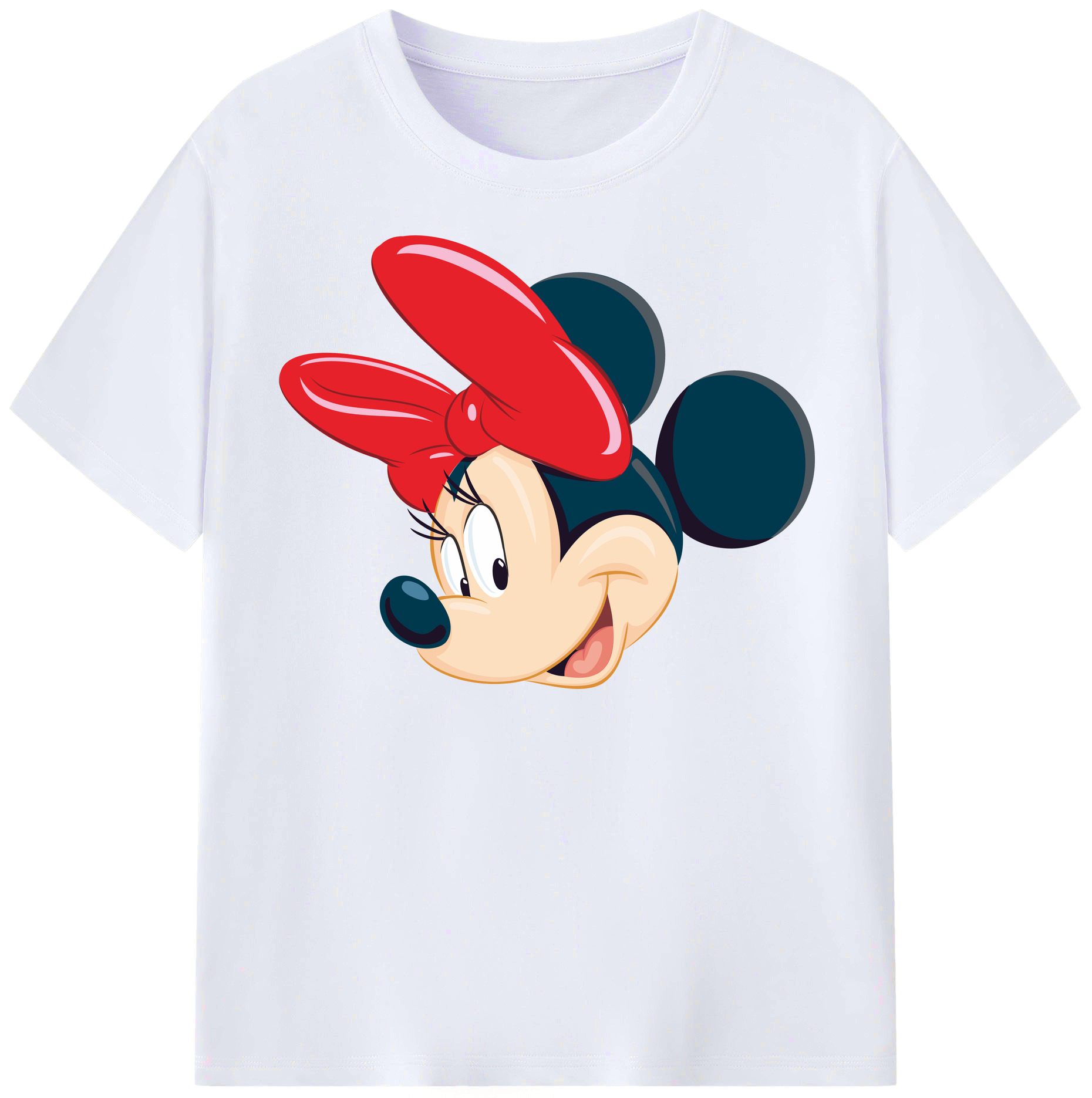 （画像用） ミッキーマウス Mickey Mouse レディースカジュアルプリントTシャツ（綿100％）