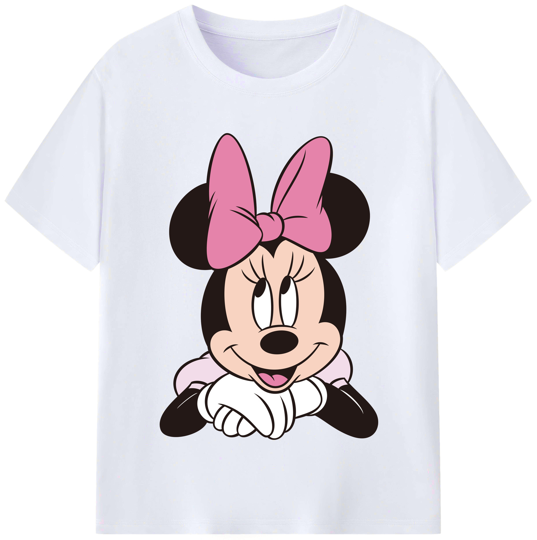 （画像用） ミッキーマウス Mickey Mouse レディースカジュアルプリントTシャツ（綿100％）