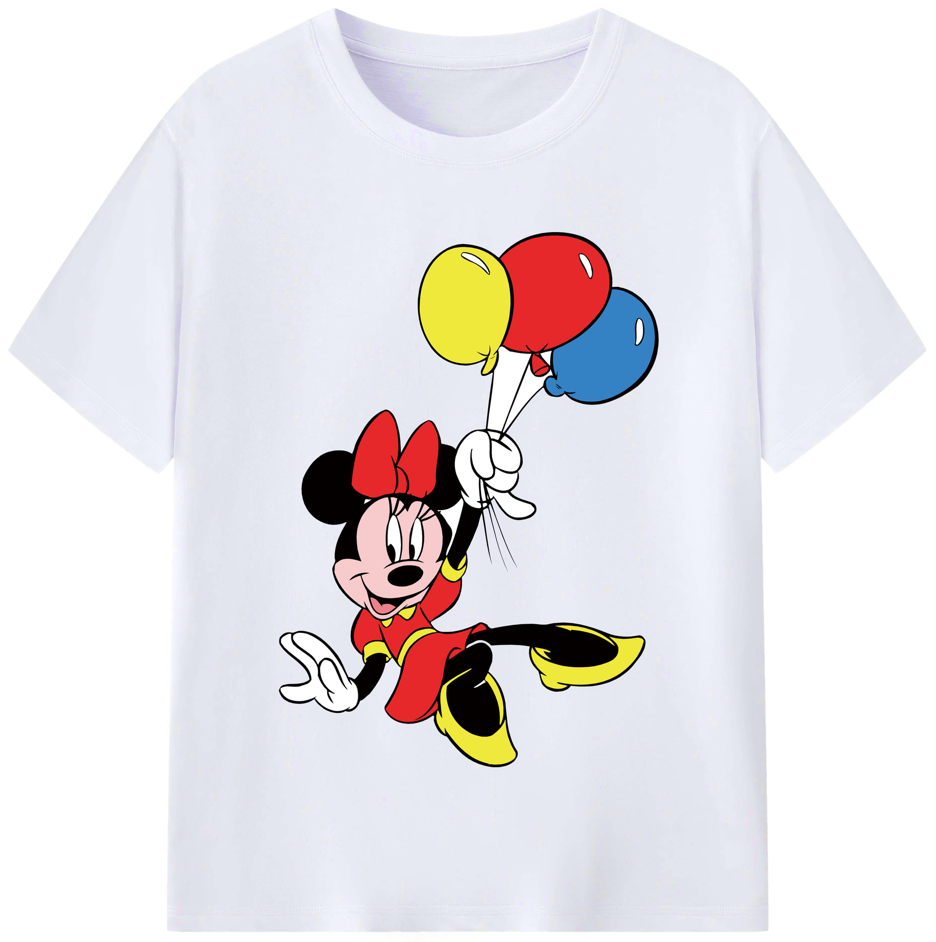 （画像用） ミッキーマウス Mickey Mouse レディースカジュアルプリントTシャツ（綿100％）