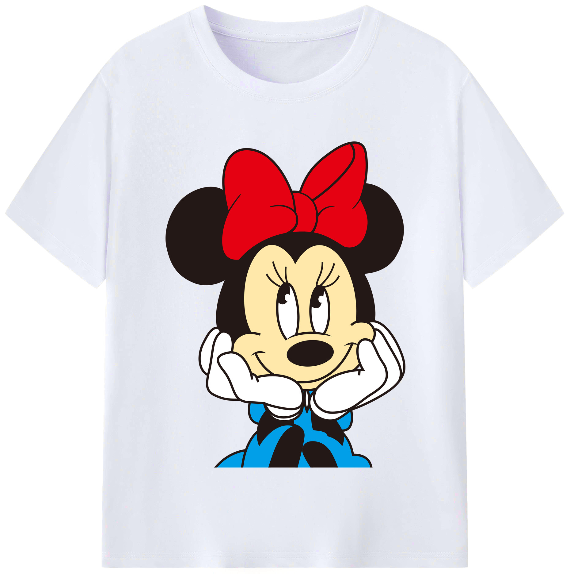 （画像用） ミッキーマウス Mickey Mouse レディースカジュアルプリントTシャツ（綿100％）