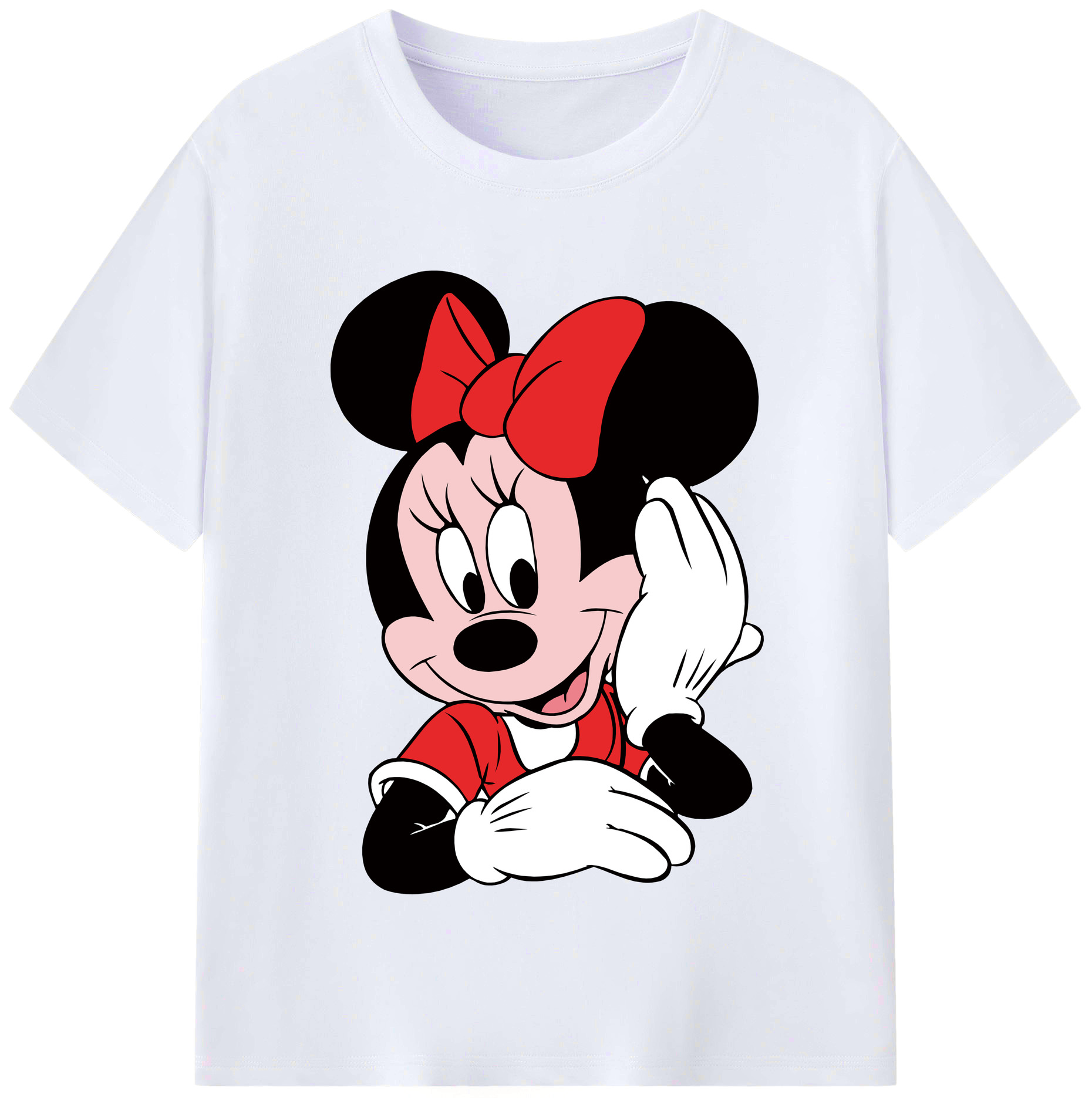 （画像用） ミッキーマウス Mickey Mouse レディースカジュアルプリントTシャツ（綿100％）