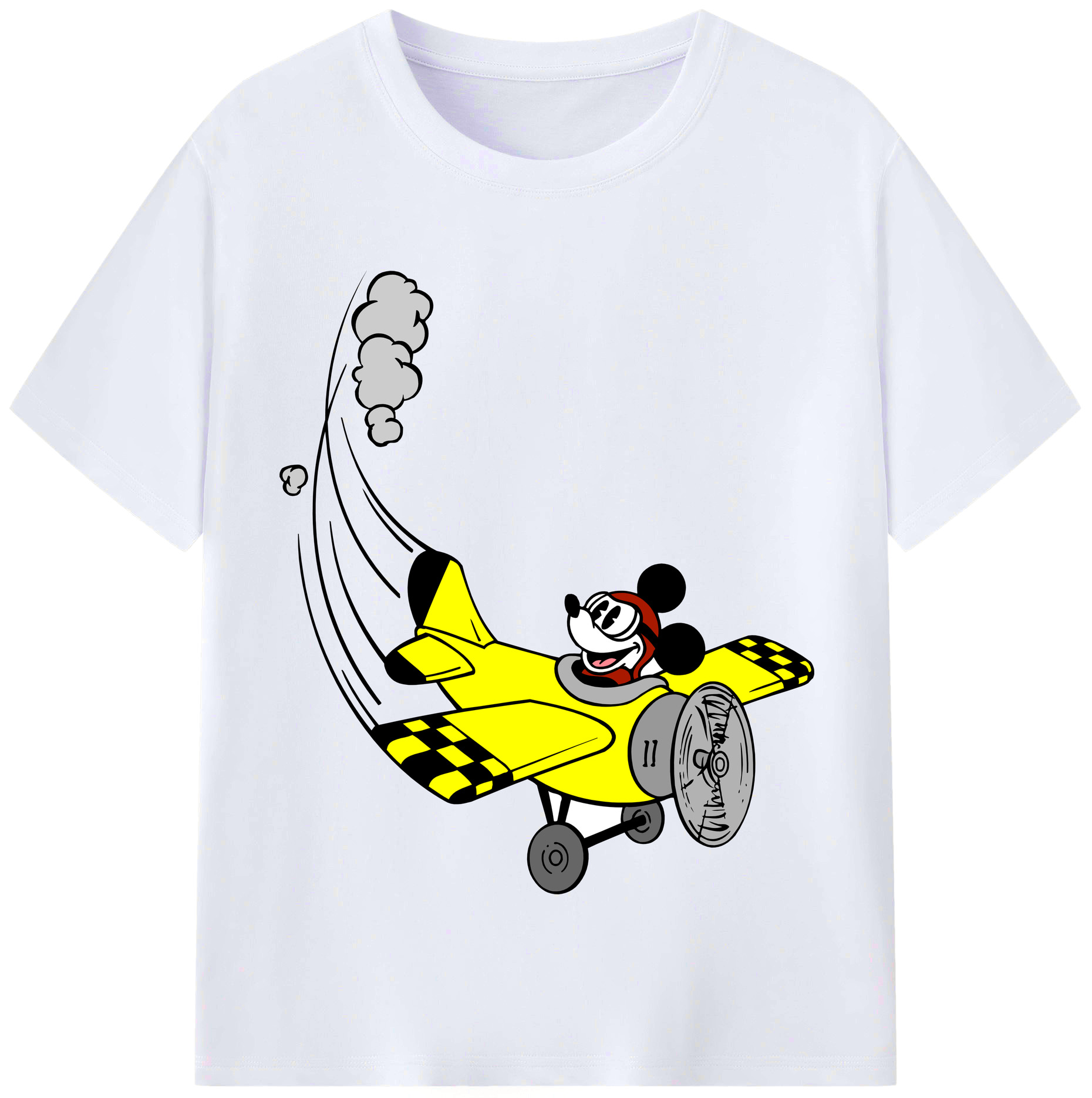 （画像用） ミッキーマウス Mickey Mouse レディースカジュアルプリントTシャツ（綿100％）