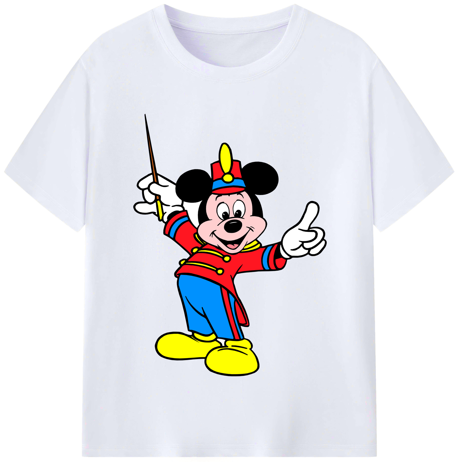 （画像用） ミッキーマウス Mickey Mouse レディースカジュアルプリントTシャツ（綿100％）