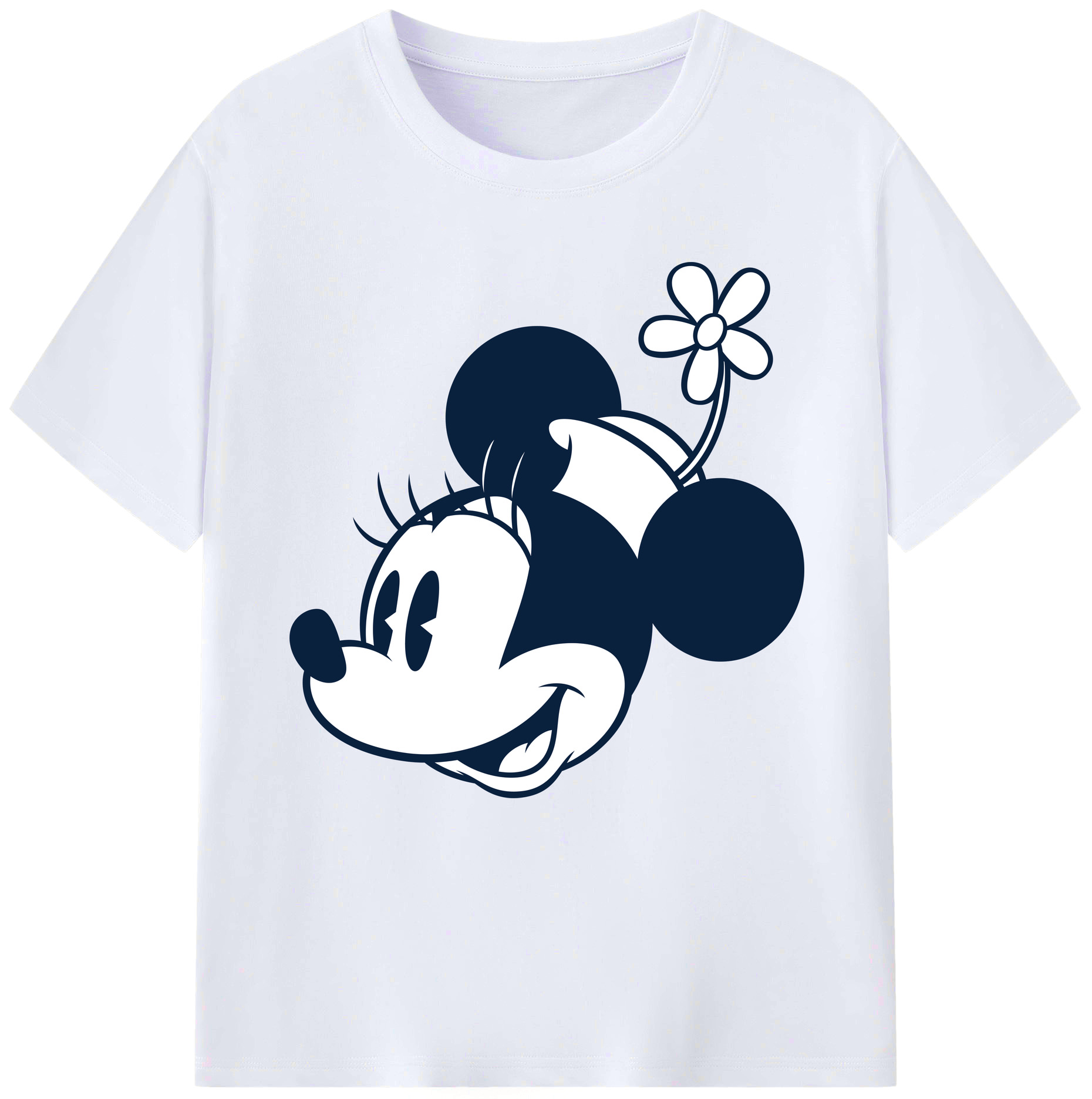 （画像用） ミッキーマウス Mickey Mouse レディースカジュアルプリントTシャツ（綿100％）