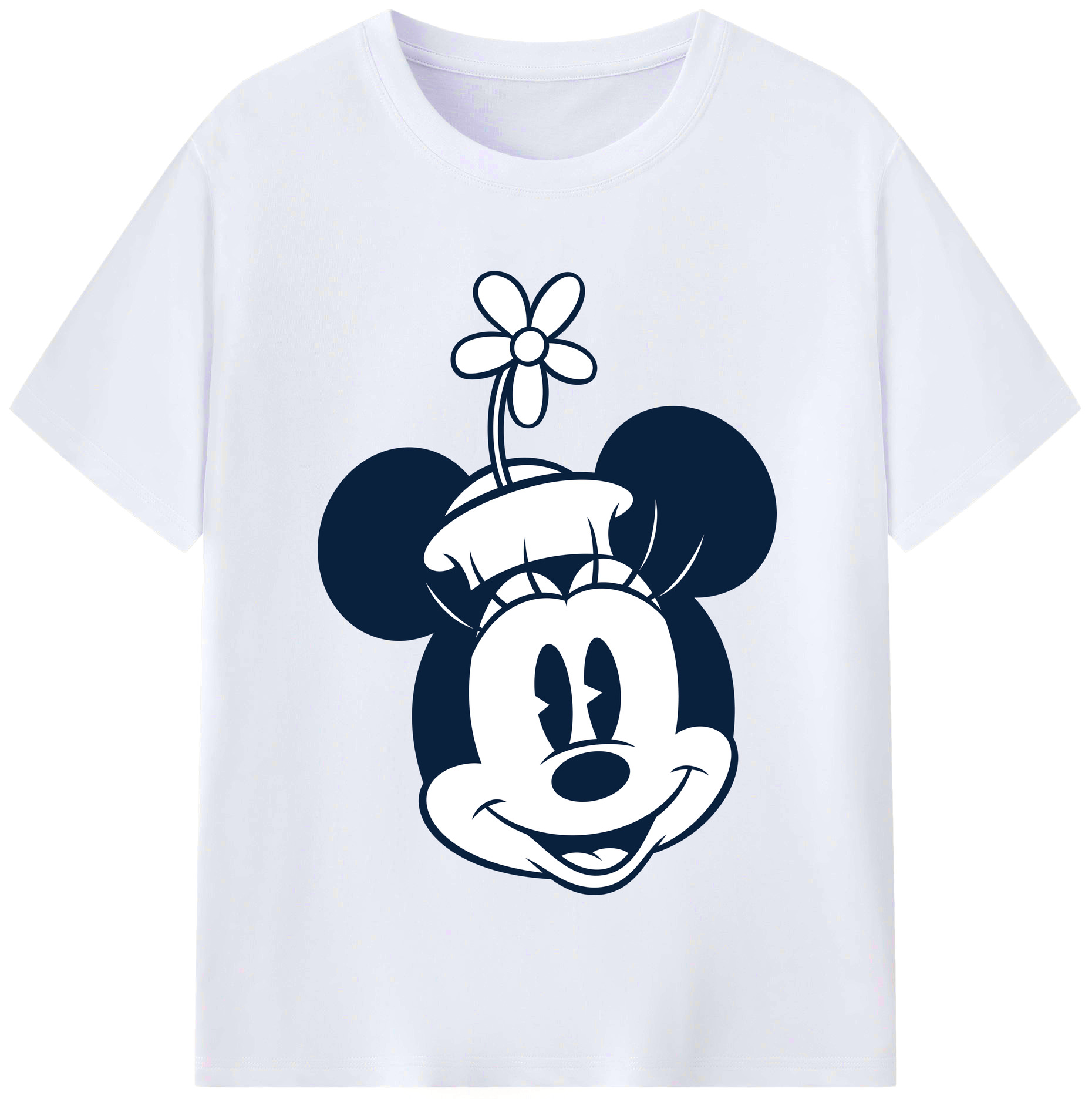 （画像用） ミッキーマウス Mickey Mouse レディースカジュアルプリントTシャツ（綿100％）