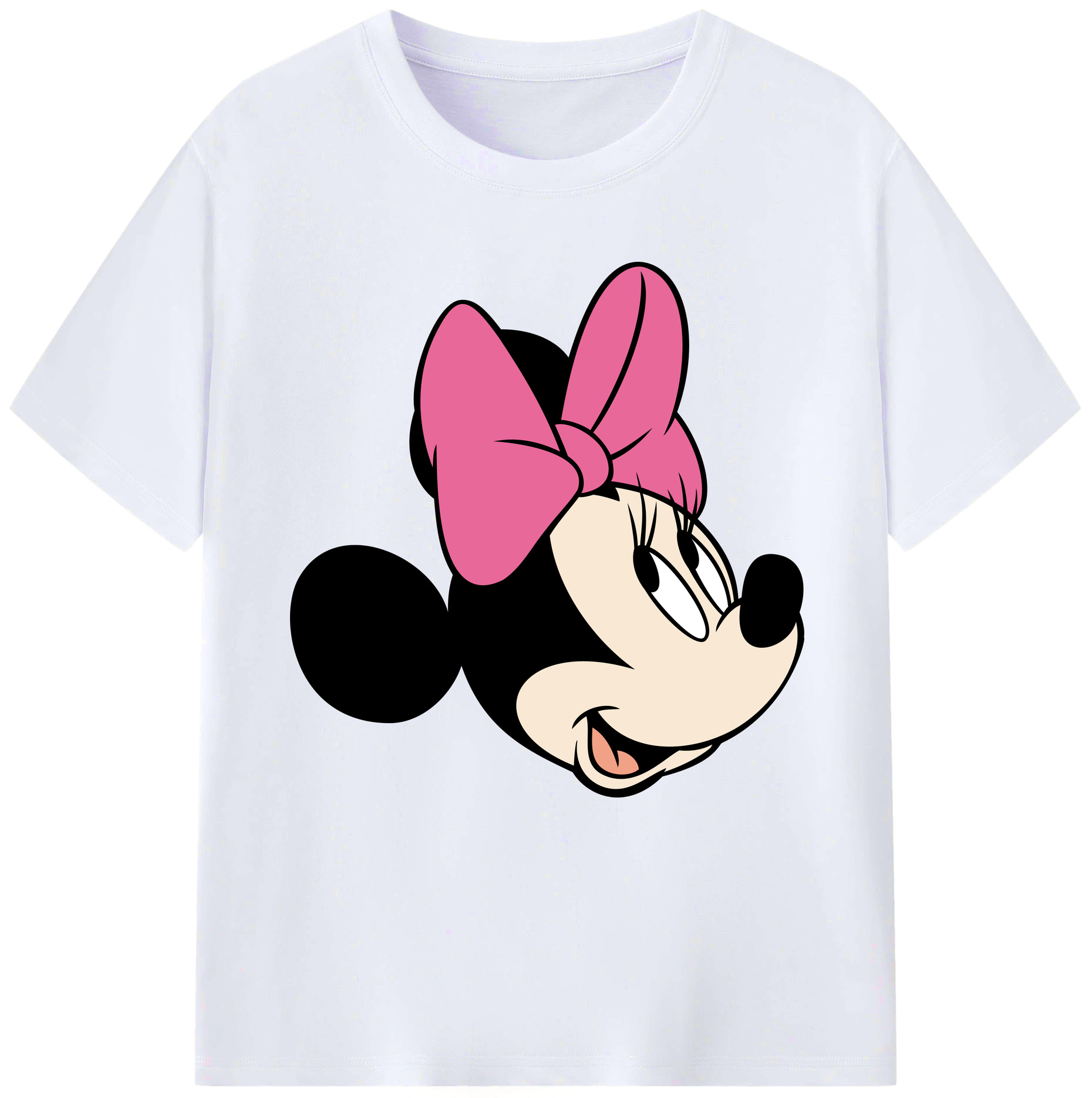 （画像用） ミッキーマウス Mickey Mouse レディースカジュアルプリントTシャツ（綿100％）