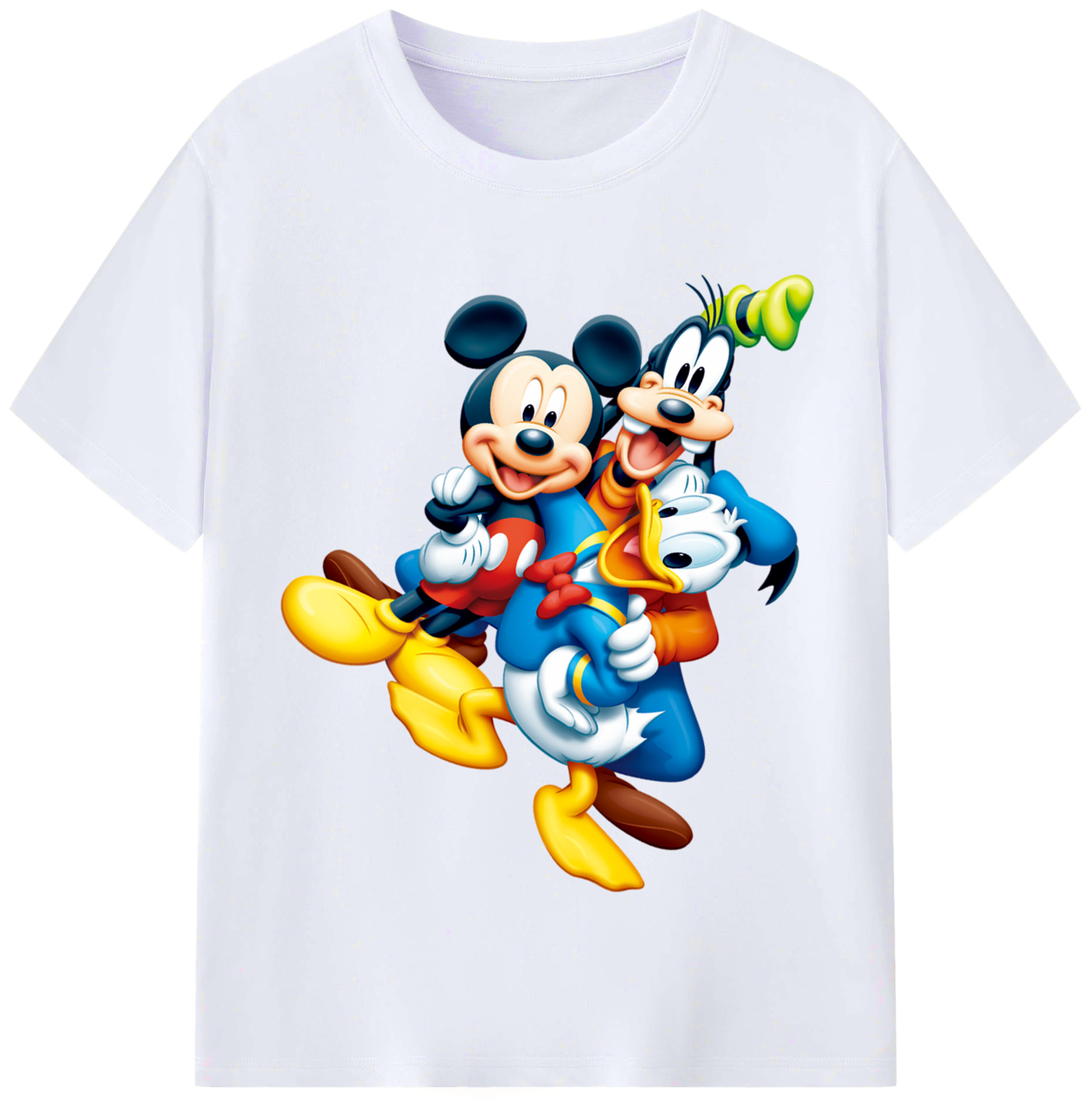 （画像用） ミッキーマウス Mickey Mouse レディースカジュアルプリントTシャツ（綿100％）