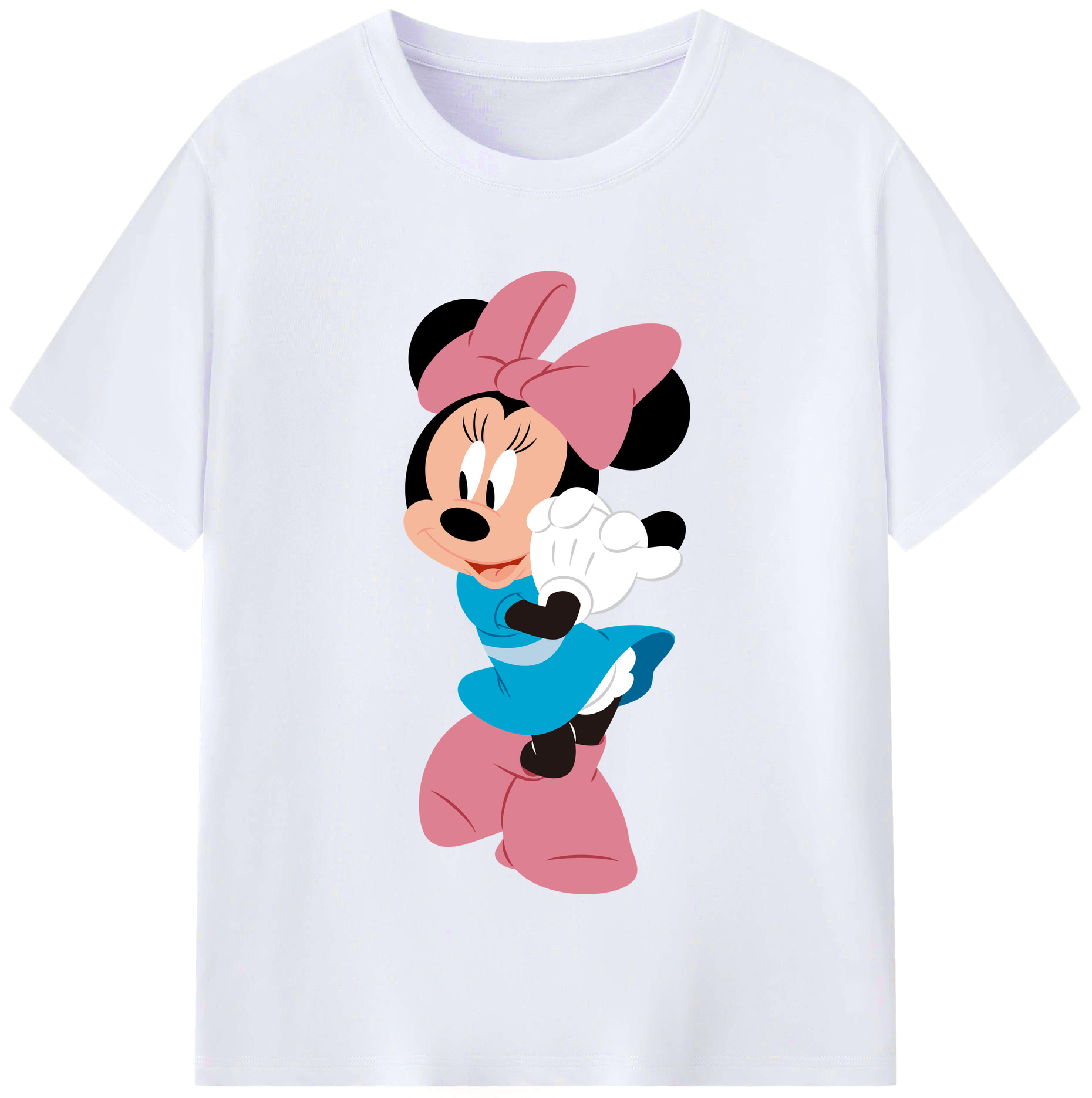（画像用） ミッキーマウス Mickey Mouse レディースカジュアルプリントTシャツ（綿100％）