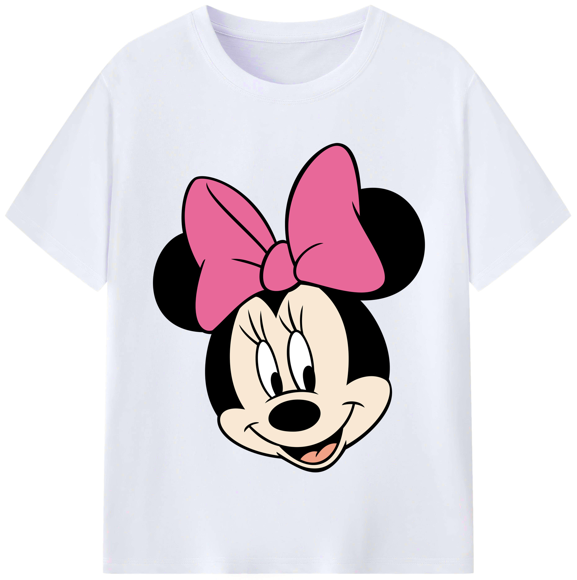 （画像用） ミッキーマウス Mickey Mouse レディースカジュアルプリントTシャツ（綿100％）