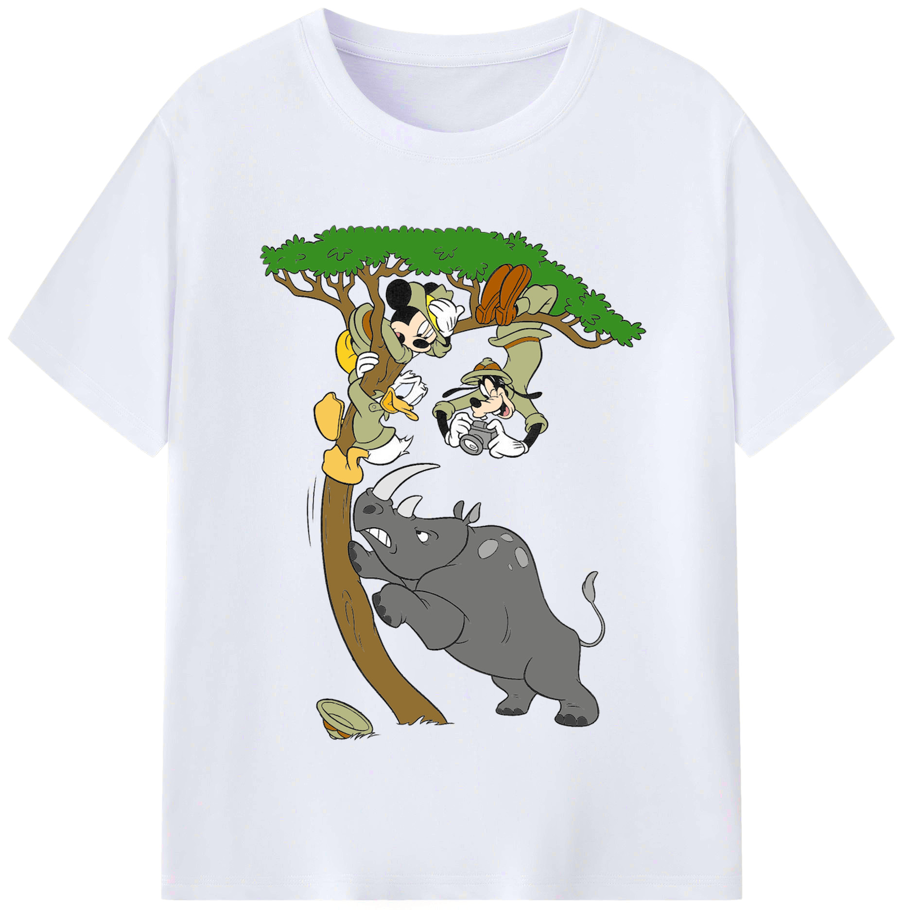 （画像用） ミッキーマウス Mickey Mouse レディースカジュアルプリントTシャツ（綿100％）