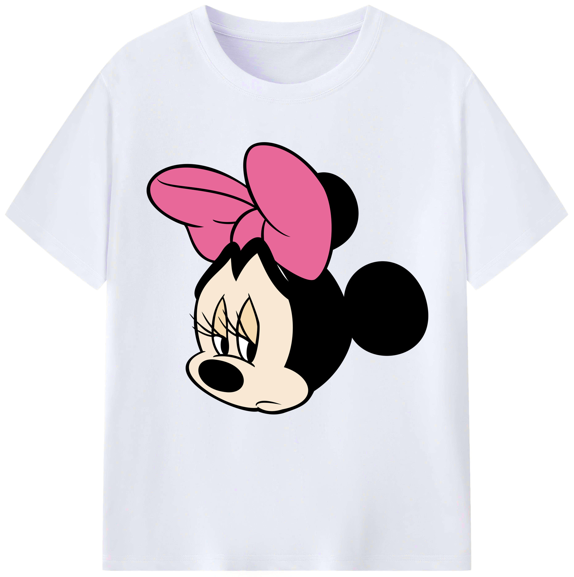 （画像用） ミッキーマウス Mickey Mouse レディースカジュアルプリントTシャツ（綿100％）