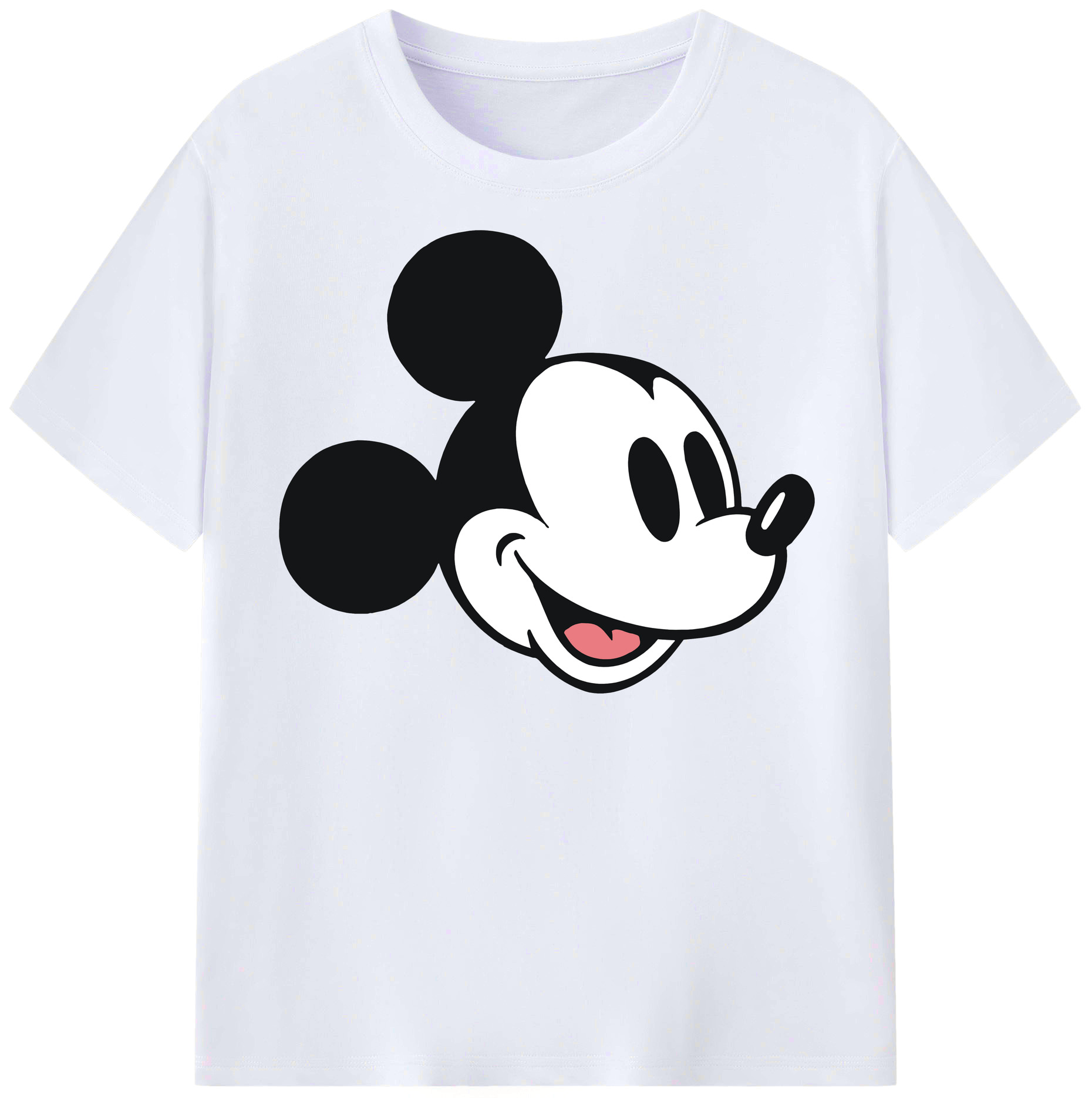 （画像用） ミッキーマウス Mickey Mouse レディースカジュアルプリントTシャツ（綿100％）