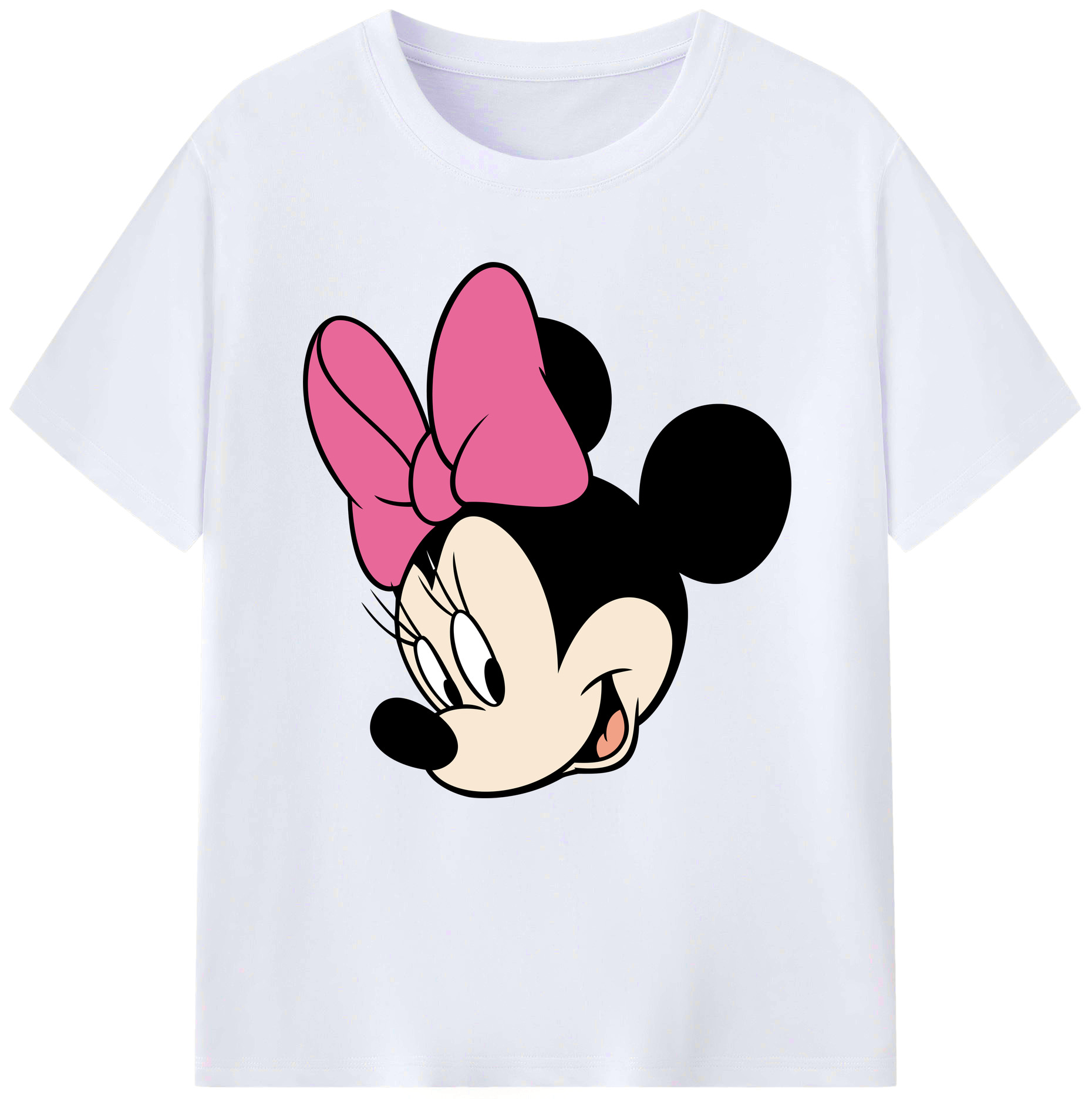 （画像用） ミッキーマウス Mickey Mouse レディースカジュアルプリントTシャツ（綿100％）