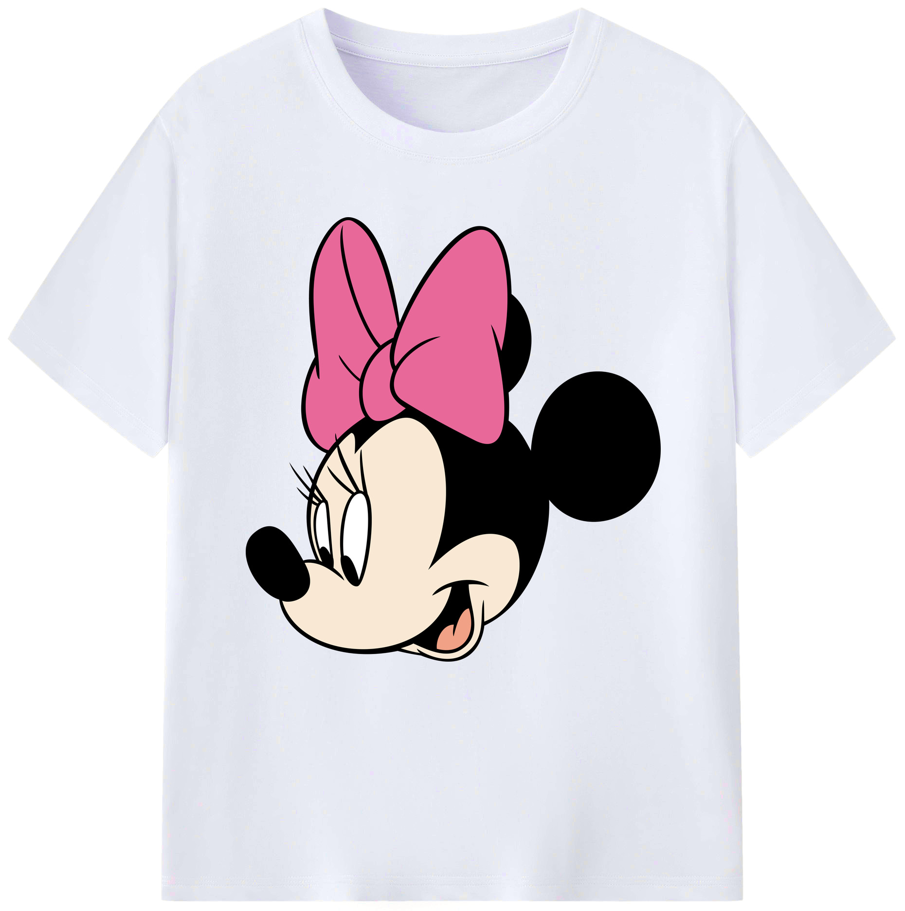 （画像用） ミッキーマウス Mickey Mouse レディースカジュアルプリントTシャツ（綿100％）