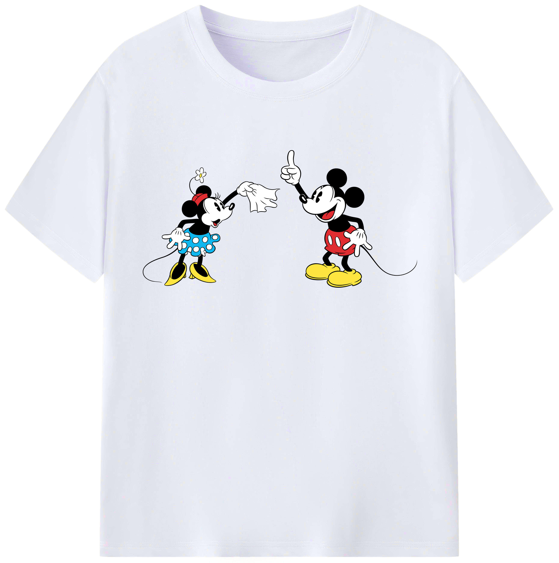 （画像用） ミッキーマウス Mickey Mouse レディースカジュアルプリントTシャツ（綿100％）