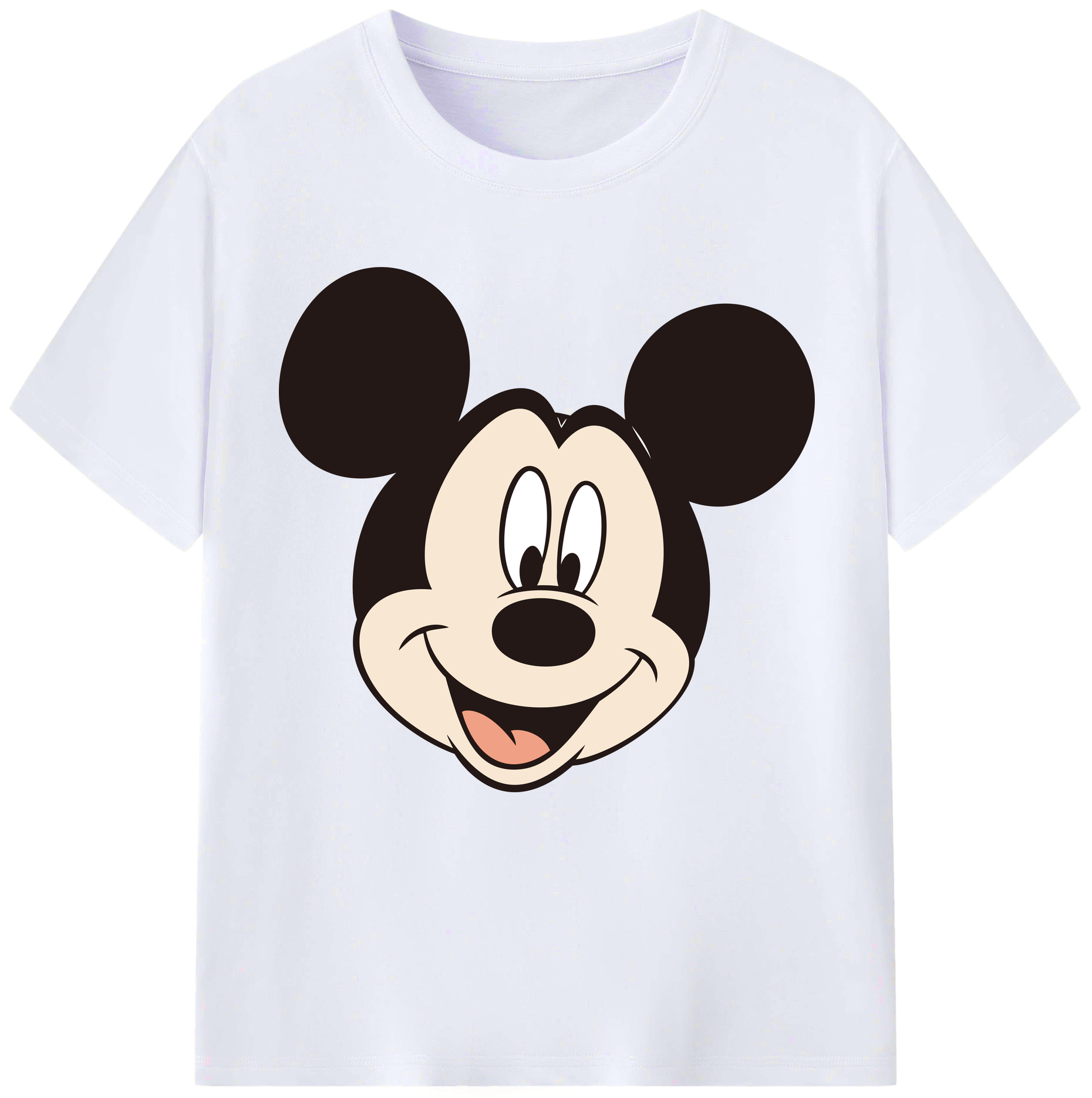 （画像用） ミッキーマウス Mickey Mouse レディースカジュアルプリントTシャツ（綿100％）