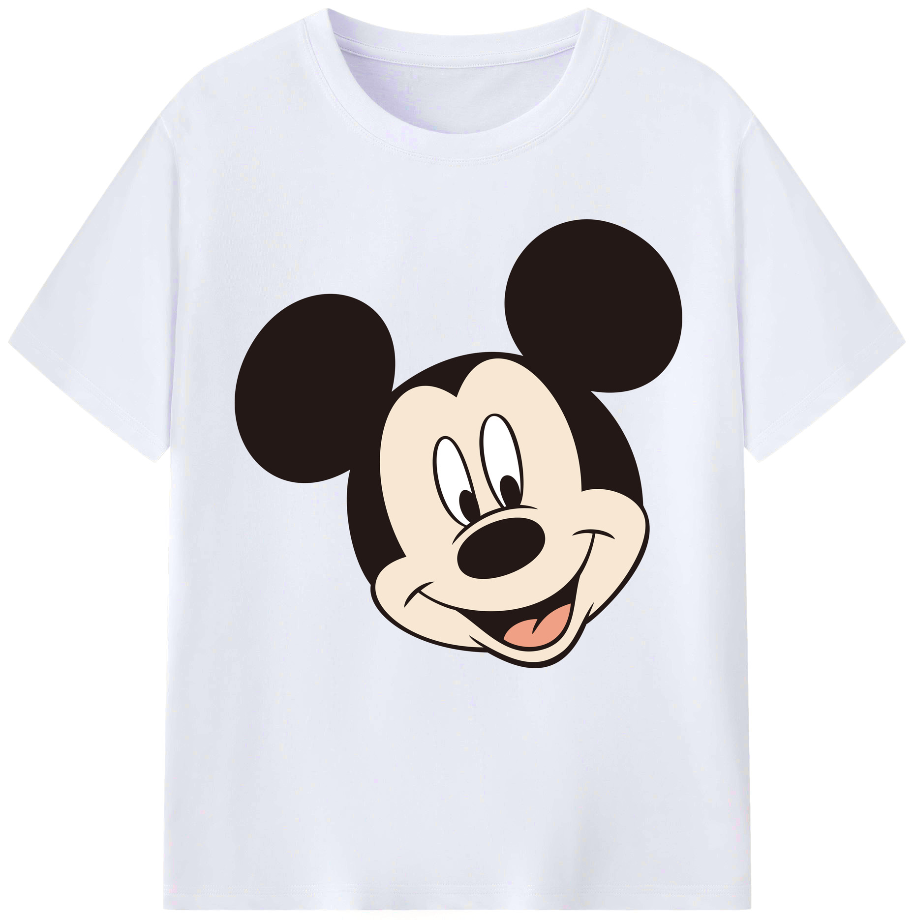 （画像用） ミッキーマウス Mickey Mouse レディースカジュアルプリントTシャツ（綿100％）