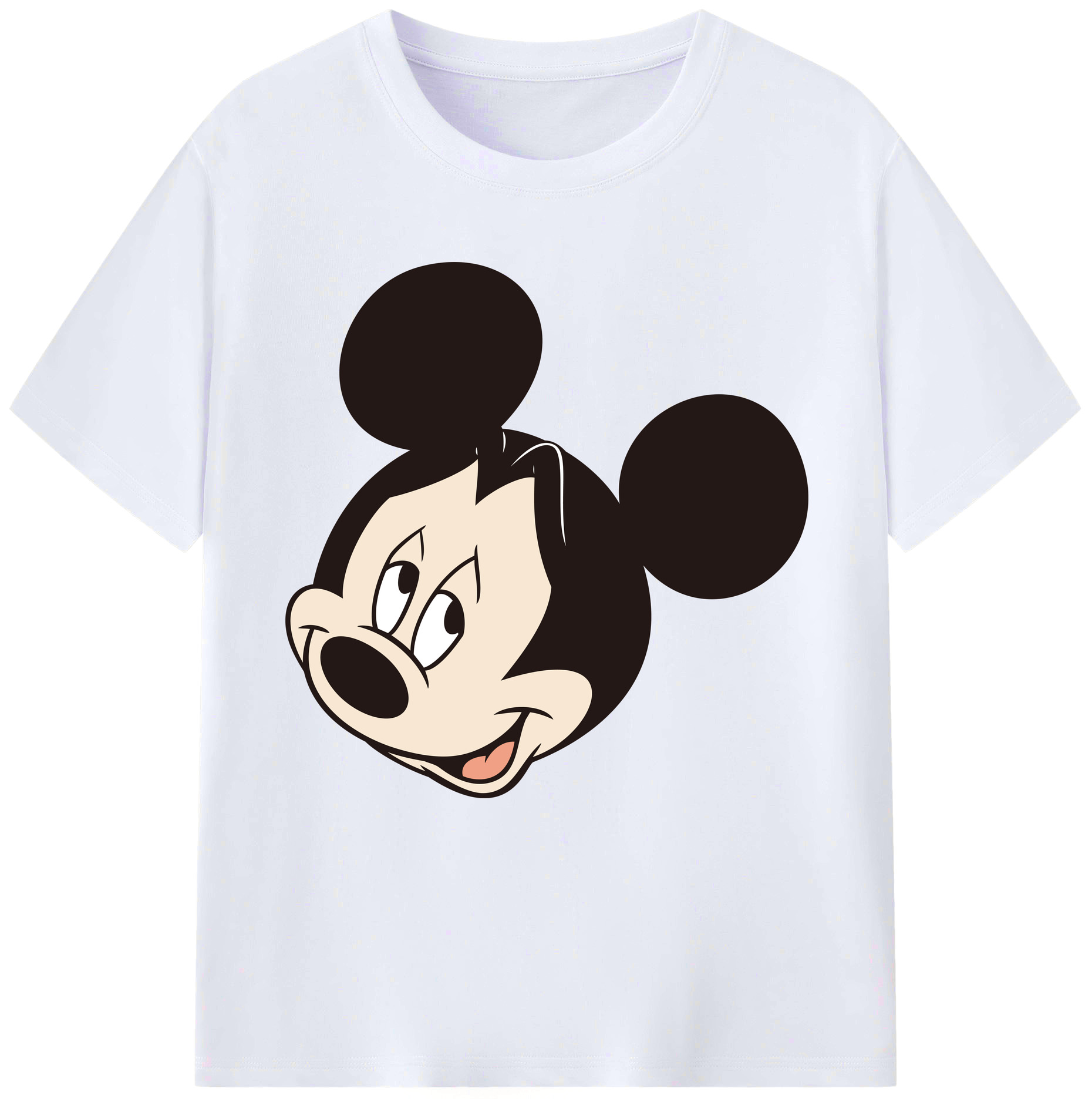 （画像用） ミッキーマウス Mickey Mouse レディースカジュアルプリントTシャツ（綿100％）