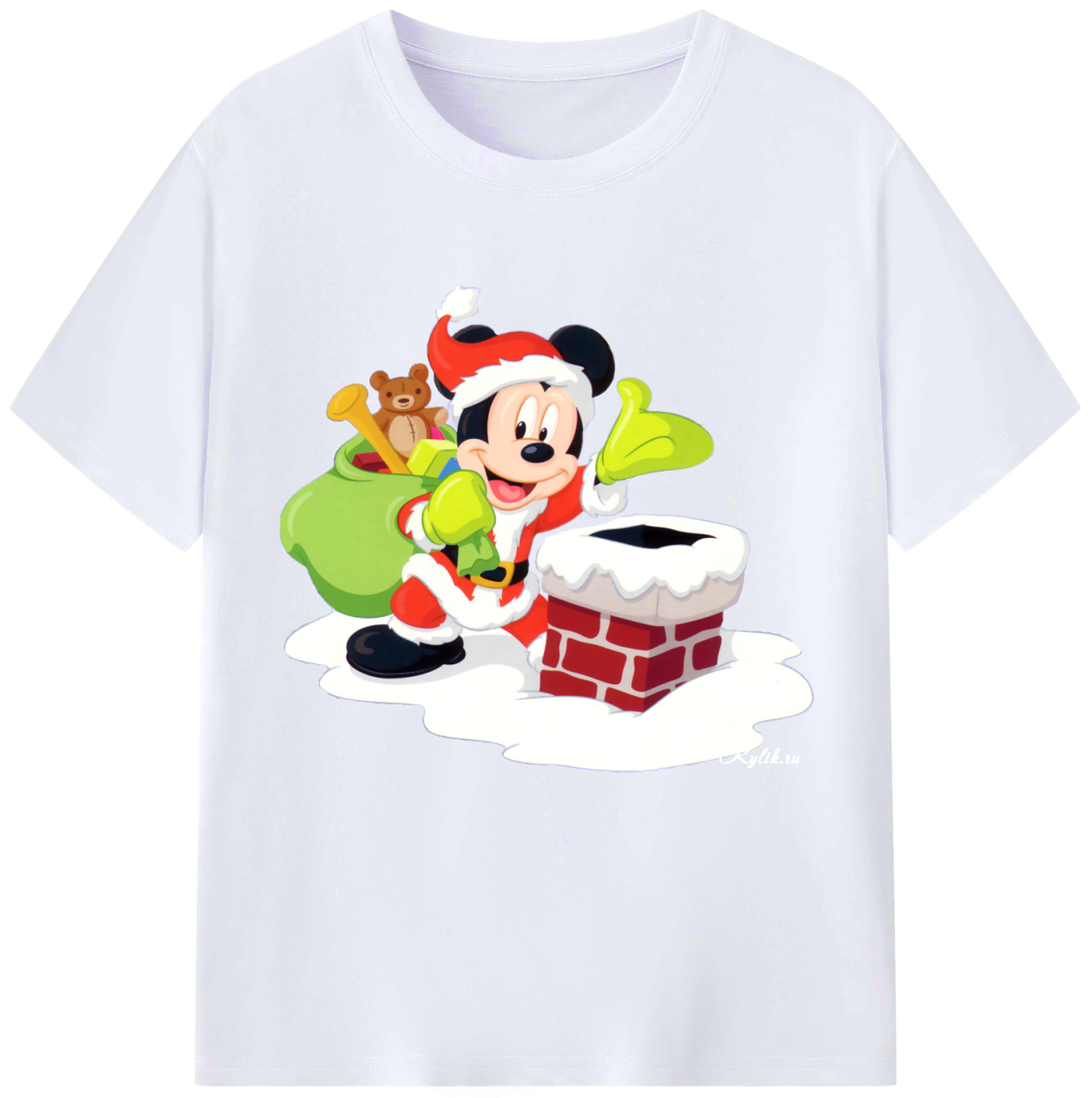 （画像用） ミッキーマウス Mickey Mouse レディースカジュアルプリントTシャツ（綿100％）