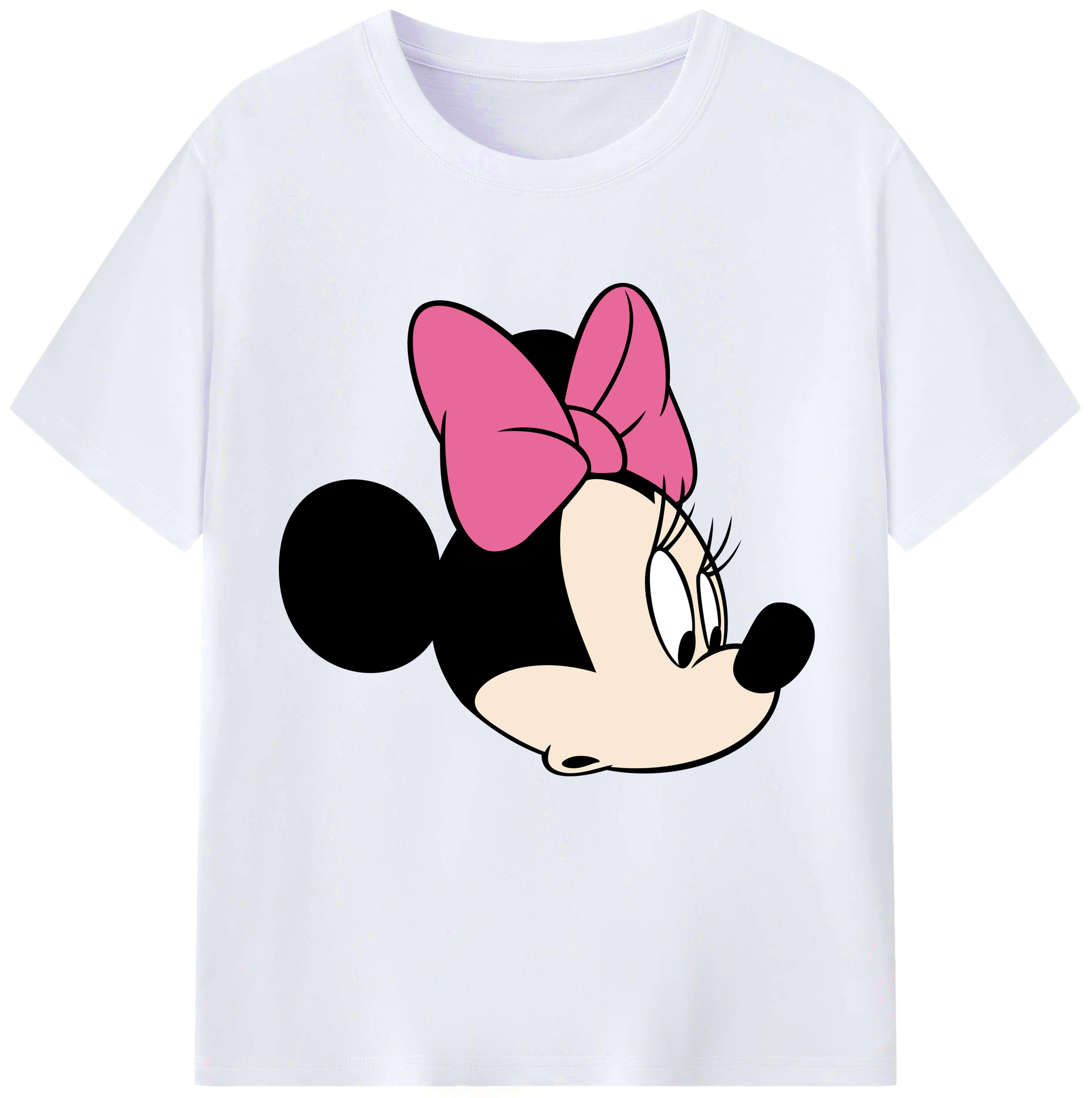 （画像用） ミッキーマウス Mickey Mouse レディースカジュアルプリントTシャツ（綿100％）