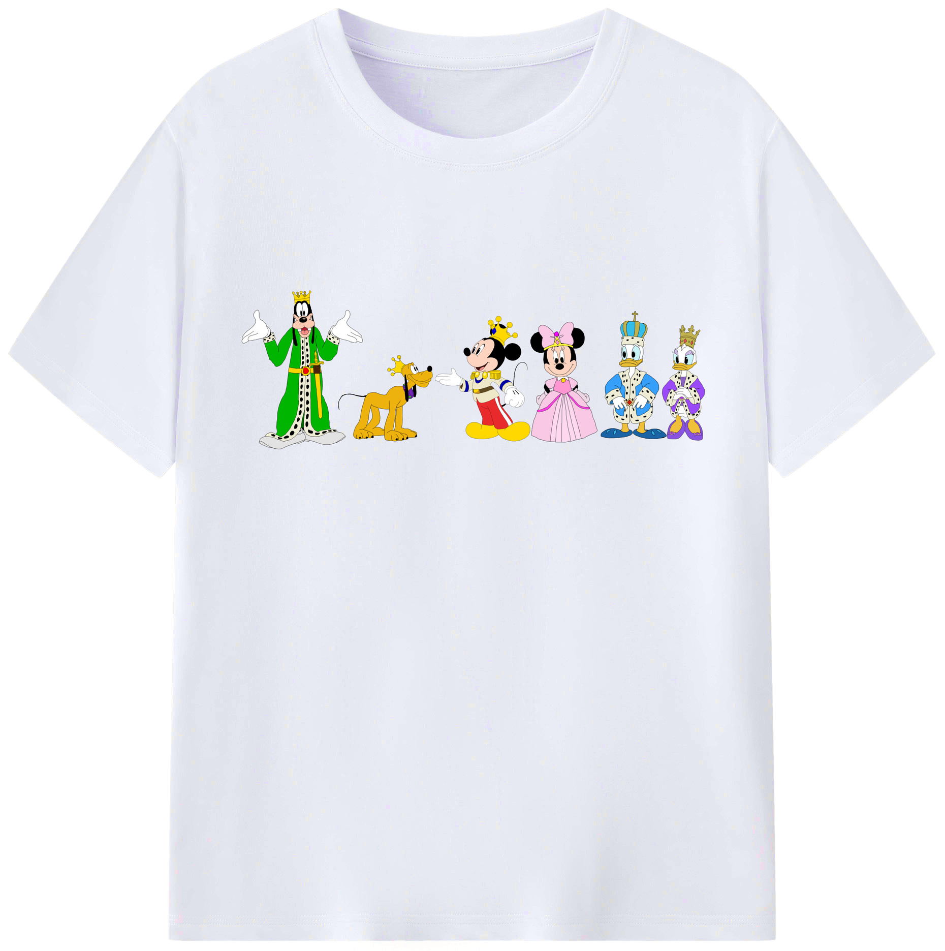 （画像用） ミッキーマウス Mickey Mouse レディースカジュアルプリントTシャツ（綿100％）