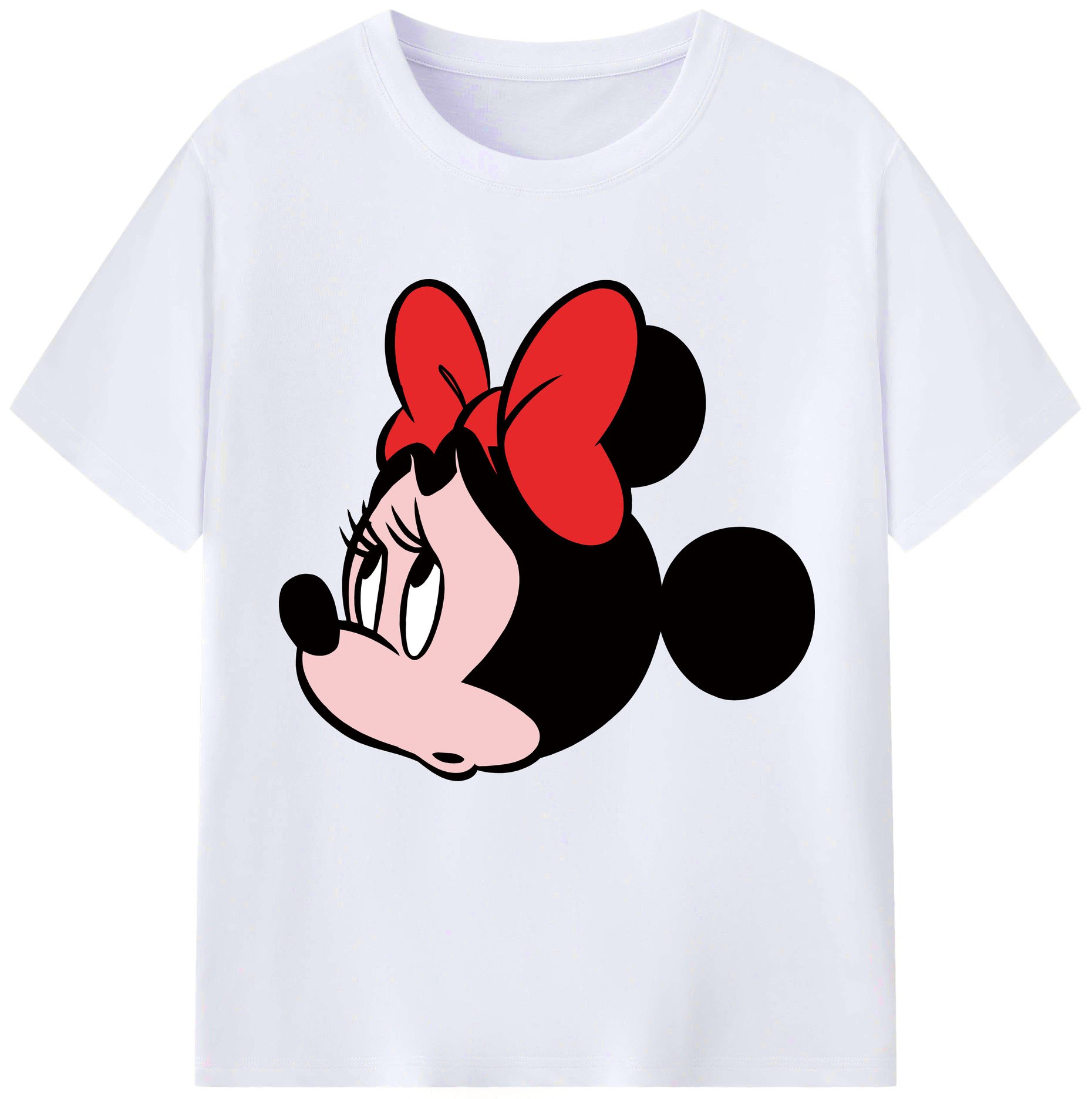 （画像用） ミッキーマウス Mickey Mouse レディースカジュアルプリントTシャツ（綿100％）