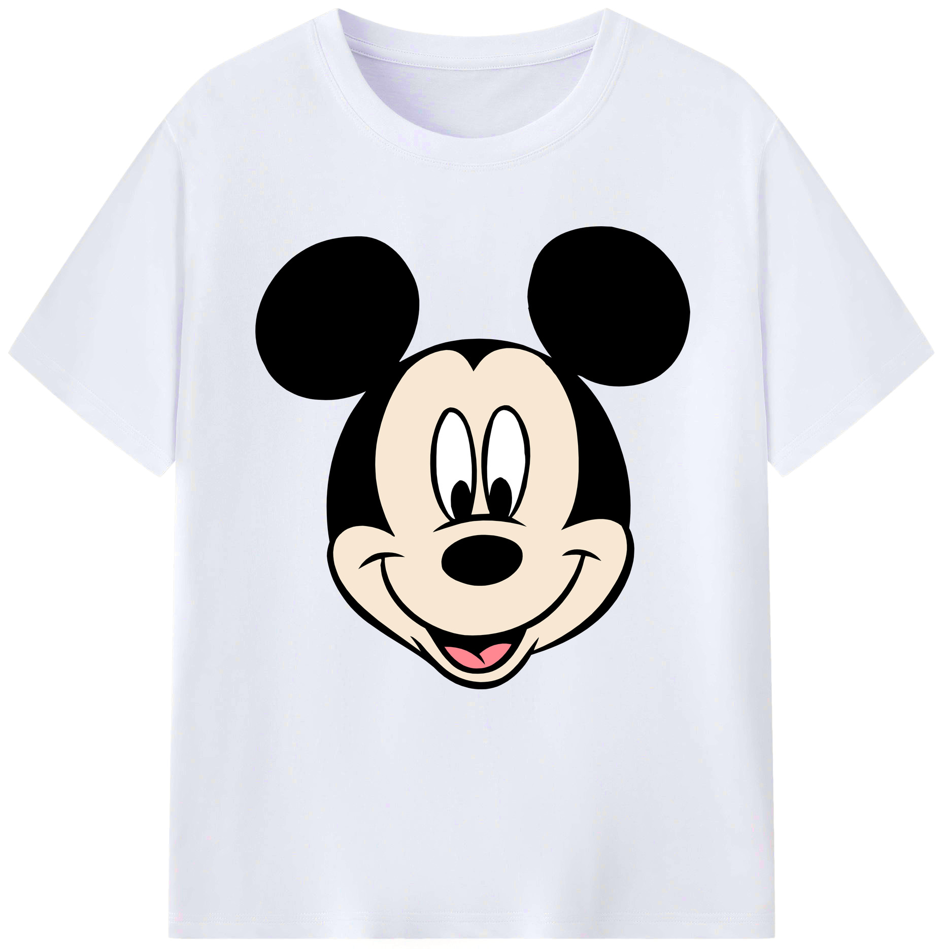 （画像用） ミッキーマウス Mickey Mouse レディースカジュアルプリントTシャツ（綿100％）