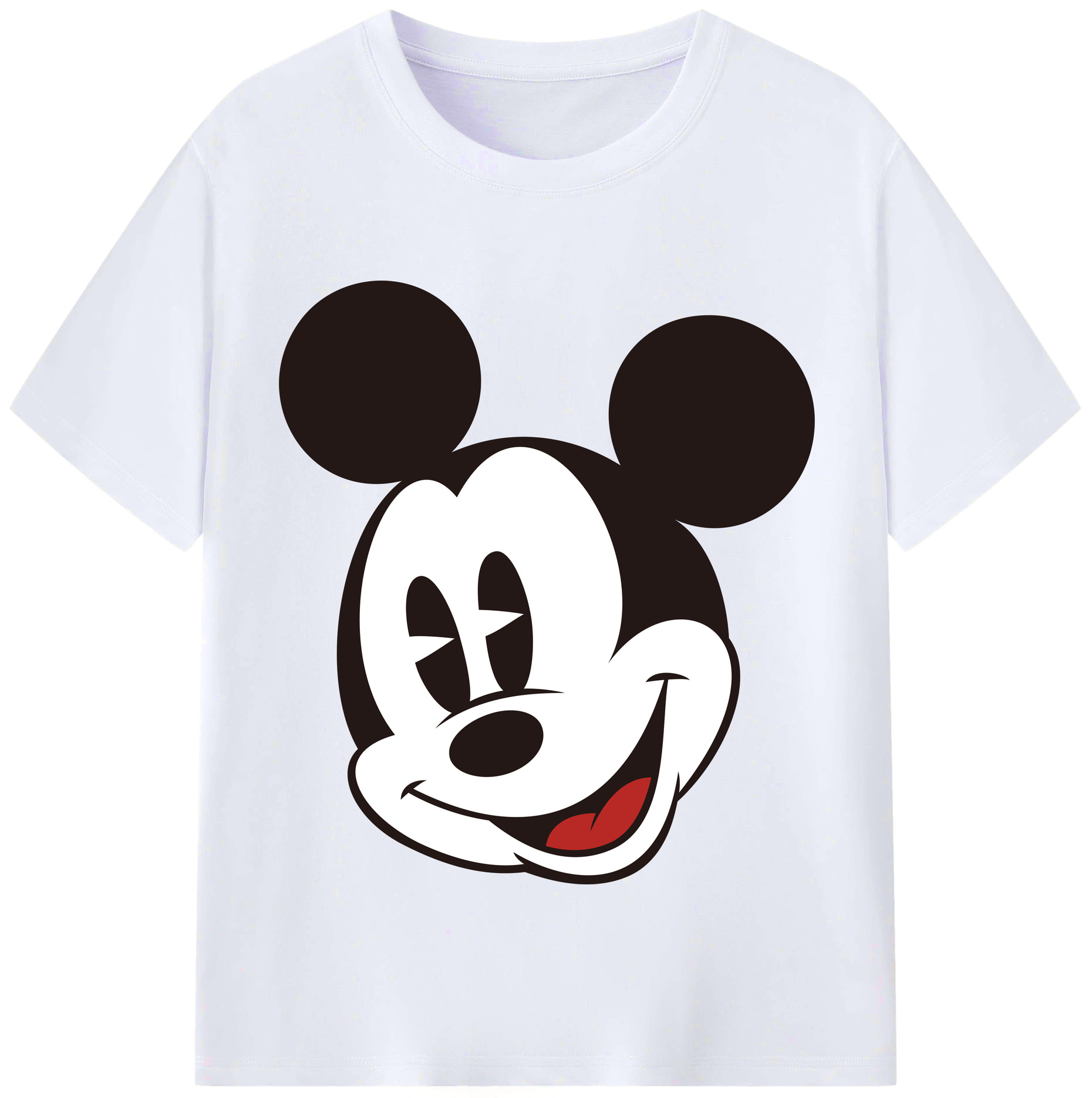 （画像用） ミッキーマウス Mickey Mouse レディースカジュアルプリントTシャツ（綿100％）