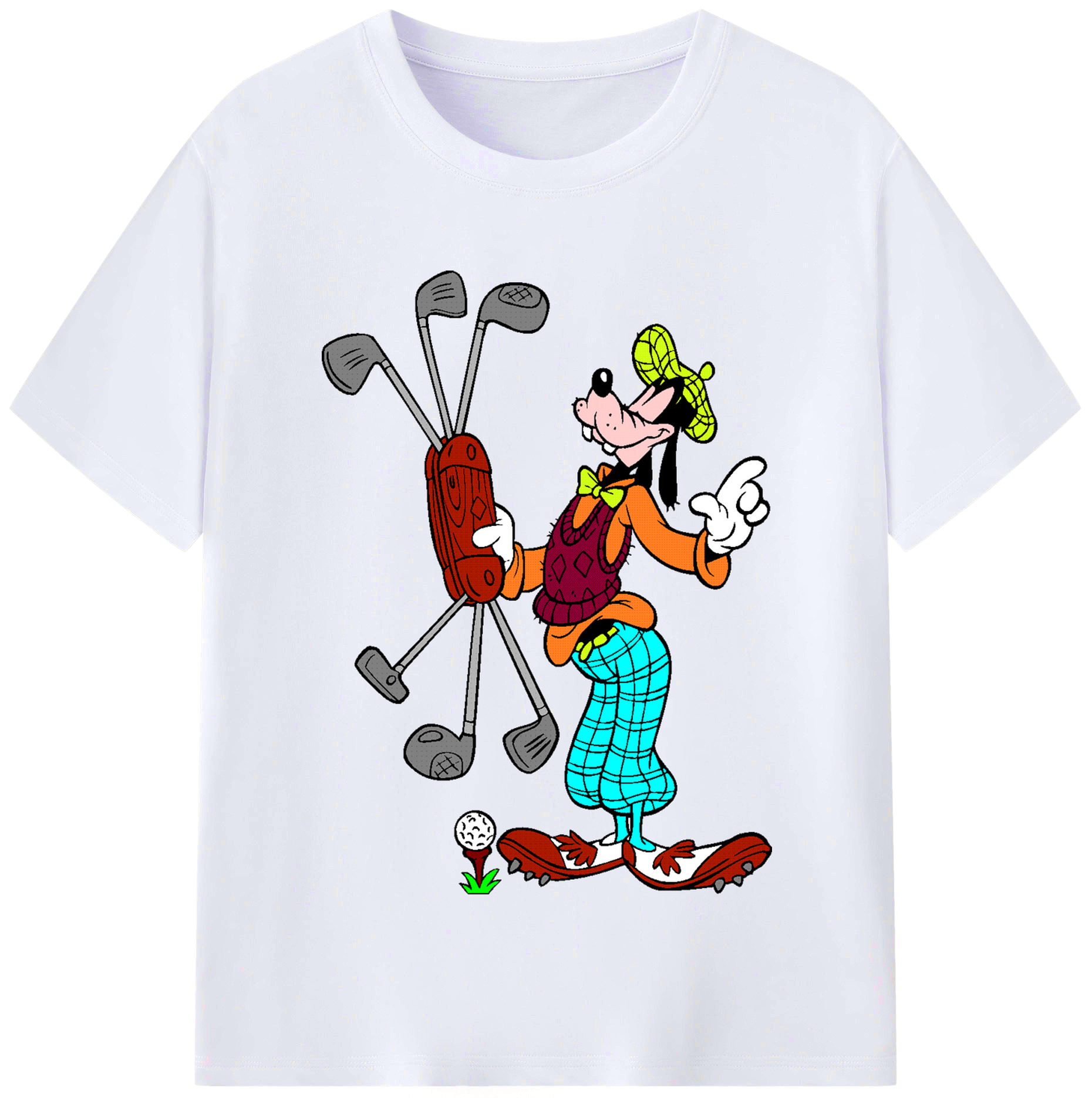 （画像用） ミッキーマウス Mickey Mouse レディースカジュアルプリントTシャツ（綿100％）