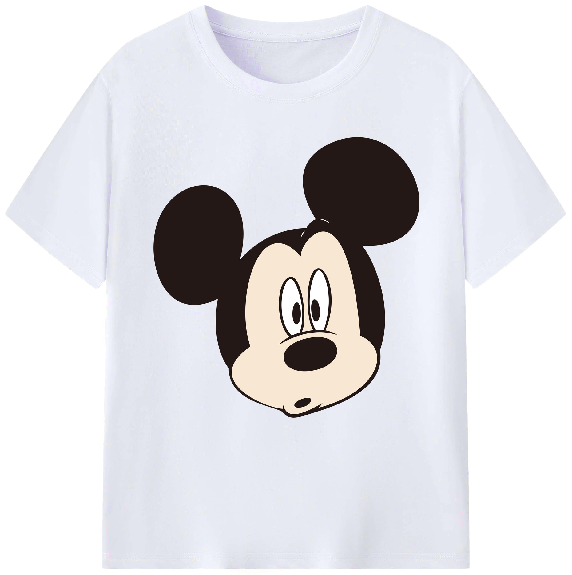（画像用） ミッキーマウス Mickey Mouse レディースカジュアルプリントTシャツ（綿100％）