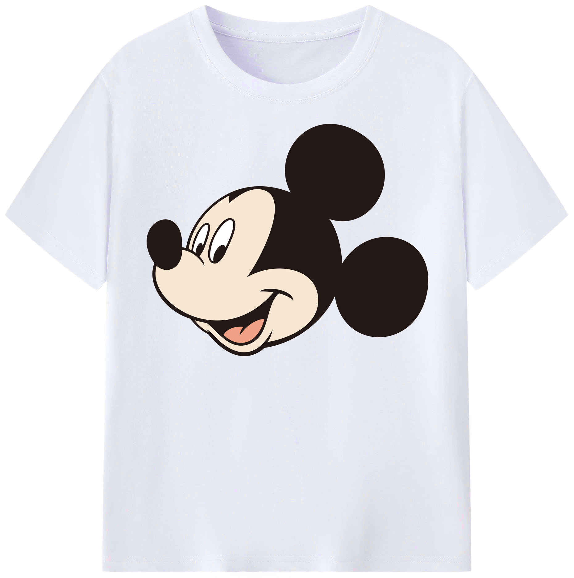 （画像用） ミッキーマウス Mickey Mouse レディースカジュアルプリントTシャツ（綿100％）
