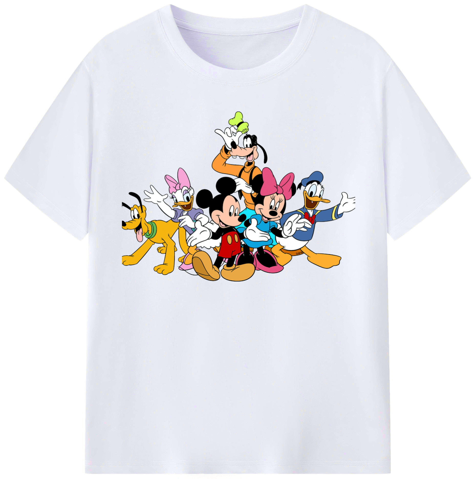 （画像用） ミッキーマウス Mickey Mouse レディースカジュアルプリントTシャツ（綿100％）